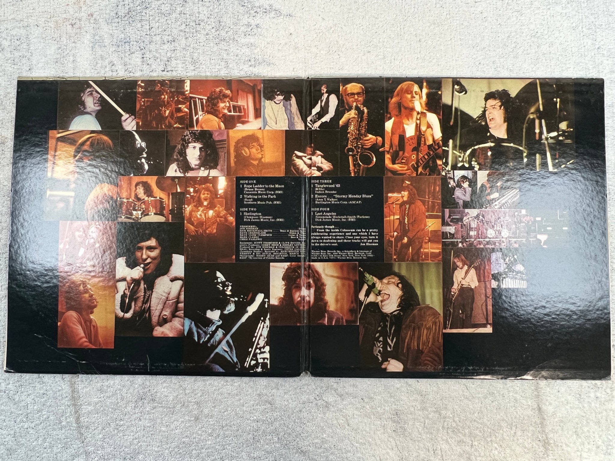 Omslagsbild för skivan COLOSSEUM live 2xLP -71 US WARNER BROS 2XS 1942