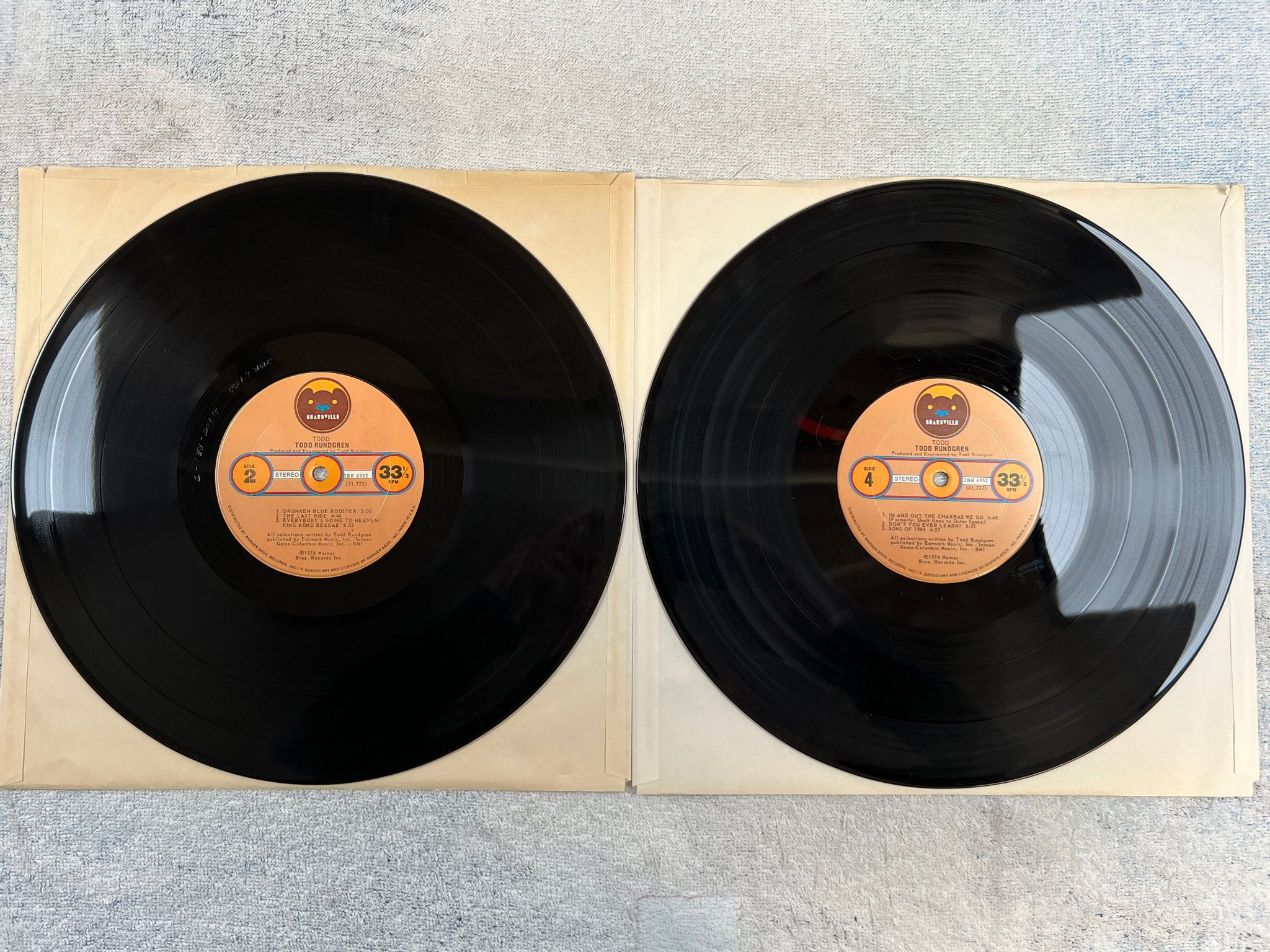 Omslagsbild för skivan TODD RUNDGREN Todd 2xLP -74 US BEARSVILLE SBR 6952