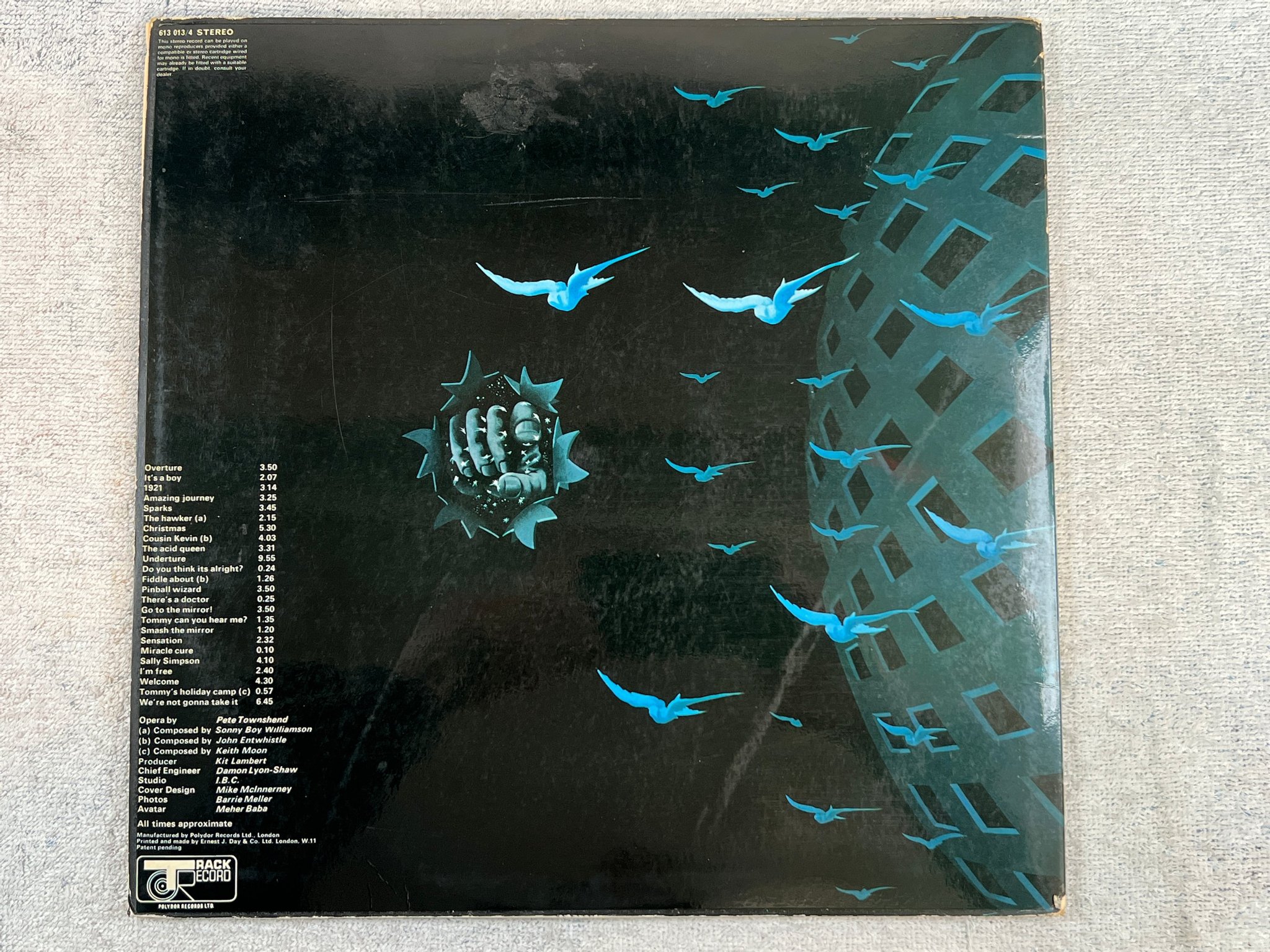 Omslagsbild för skivan THE WHO Tommy 2xLP -69 UK TRACK 613 013 LTD #3387