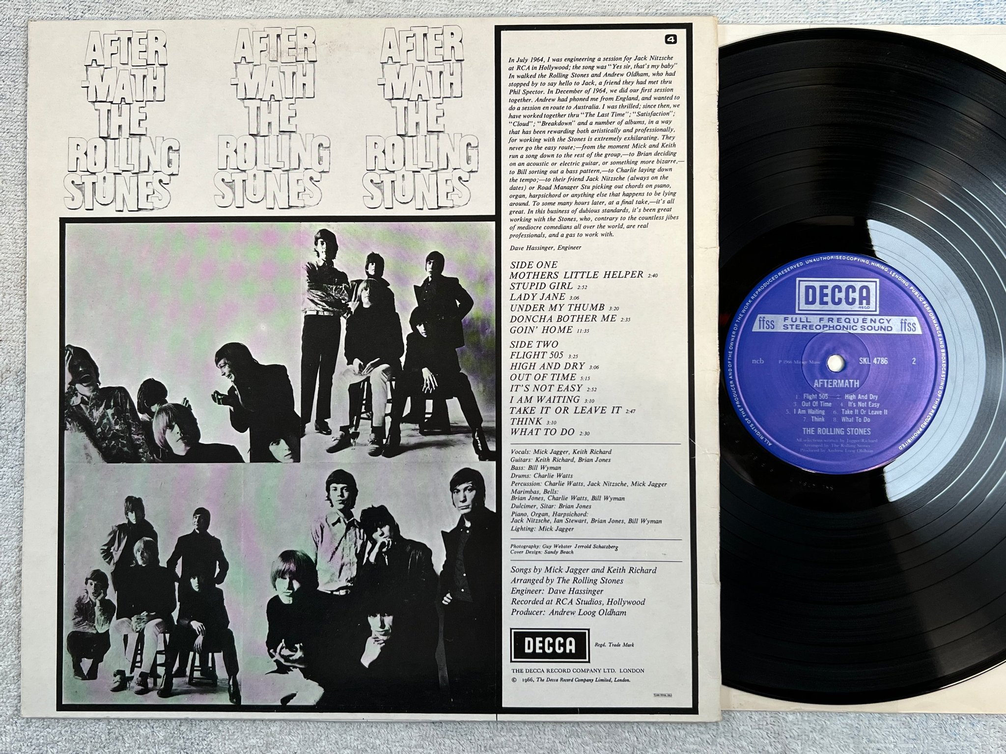 Omslagsbild för skivan ROLLING STONES aftermath LP re NCB DECCA SKL 4786