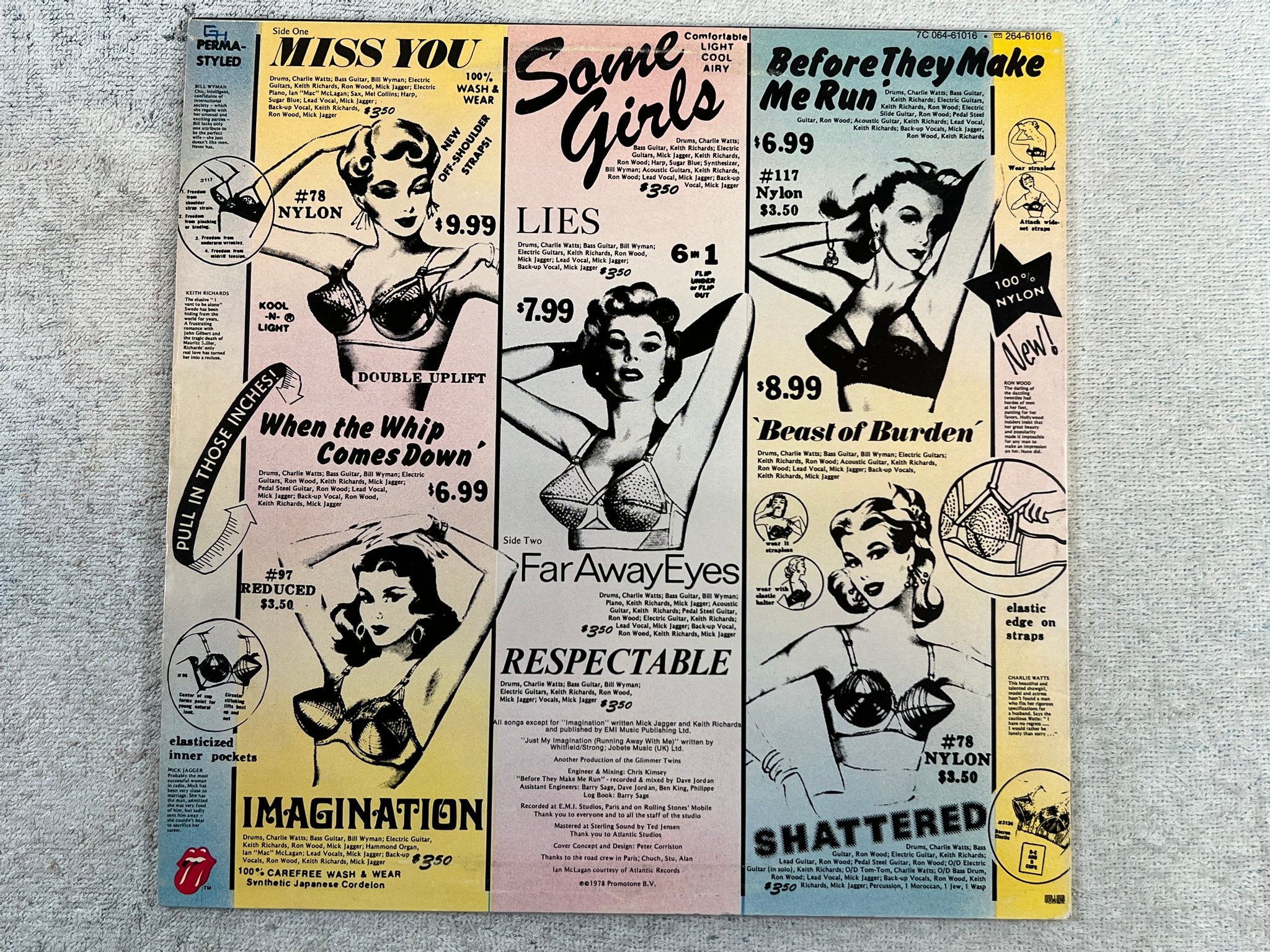 Omslagsbild för skivan ROLLING STONES some girls LP -78 ncb 7C 064-61016