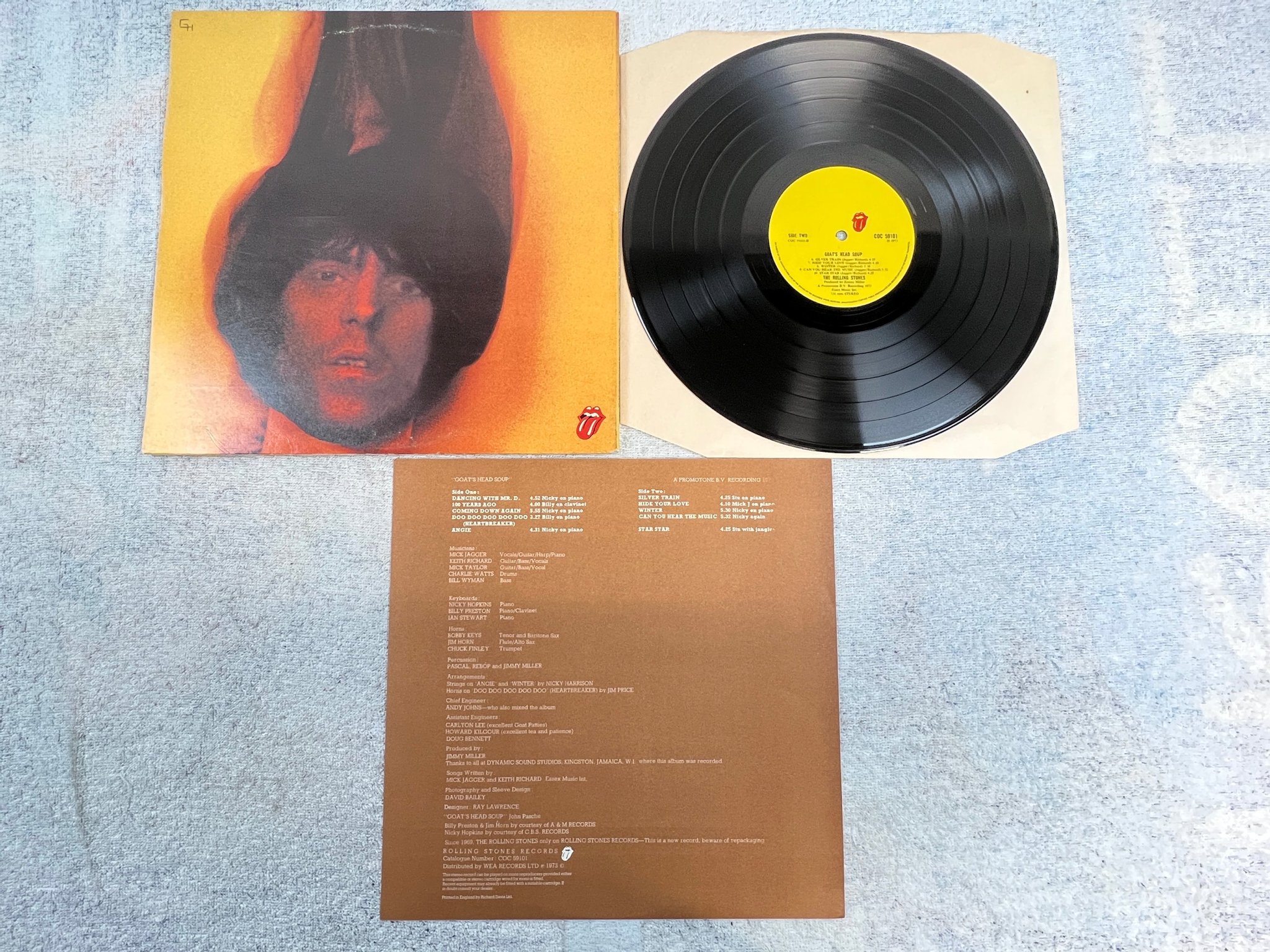 Omslagsbild för skivan ROLLING STONES goat's head soup LP -73 UK COC 59101 