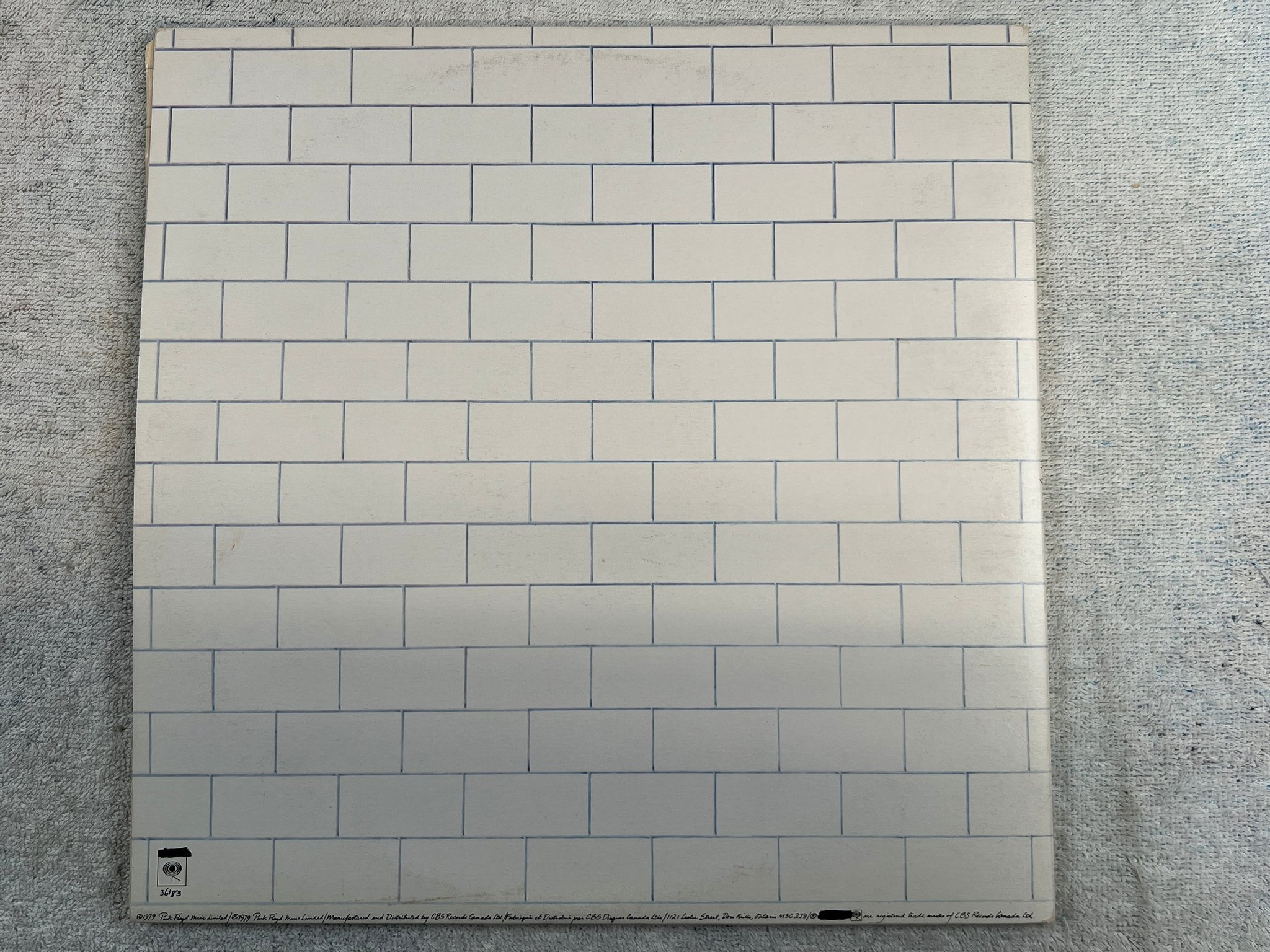 Omslagsbild för skivan PINK FLOYD the wall 2xLP -79 Can COLUMBIA BL 36185