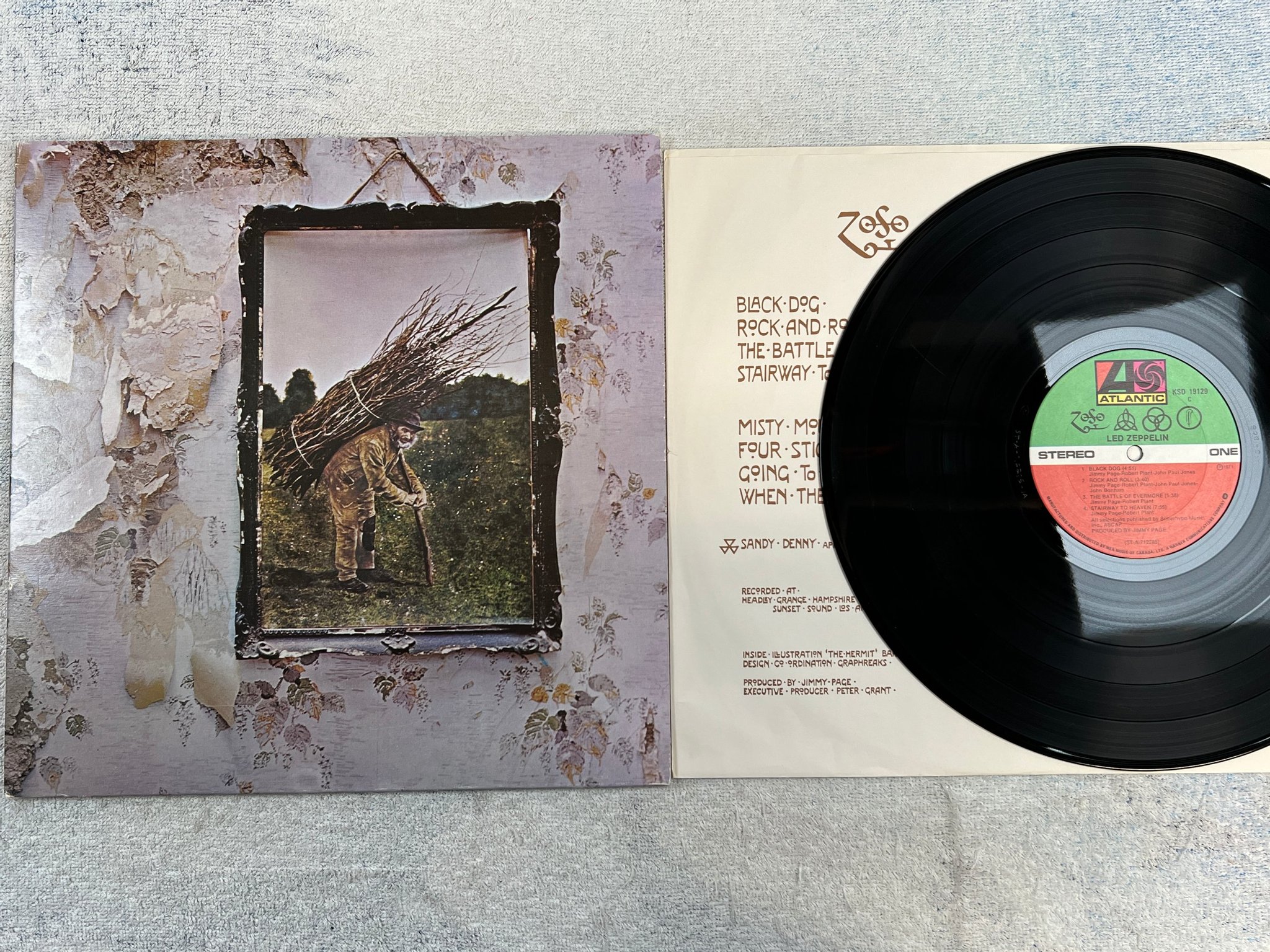 Omslagsbild för skivan LED ZEPPELIN s/t LP Can ATLANTIC KSD 19129 C " stairway to heaven " 