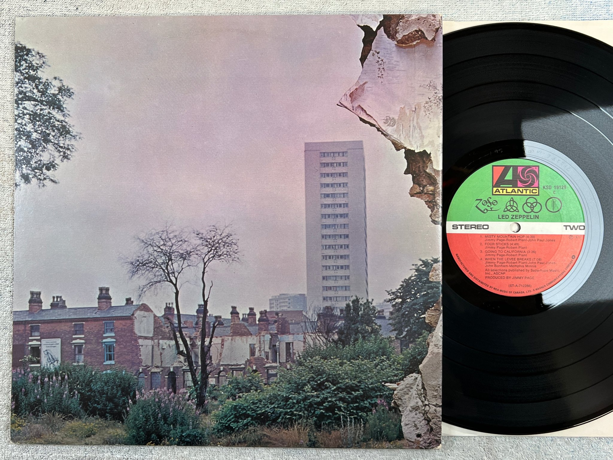 Omslagsbild för skivan LED ZEPPELIN s/t LP Can ATLANTIC KSD 19129 C " stairway to heaven " 