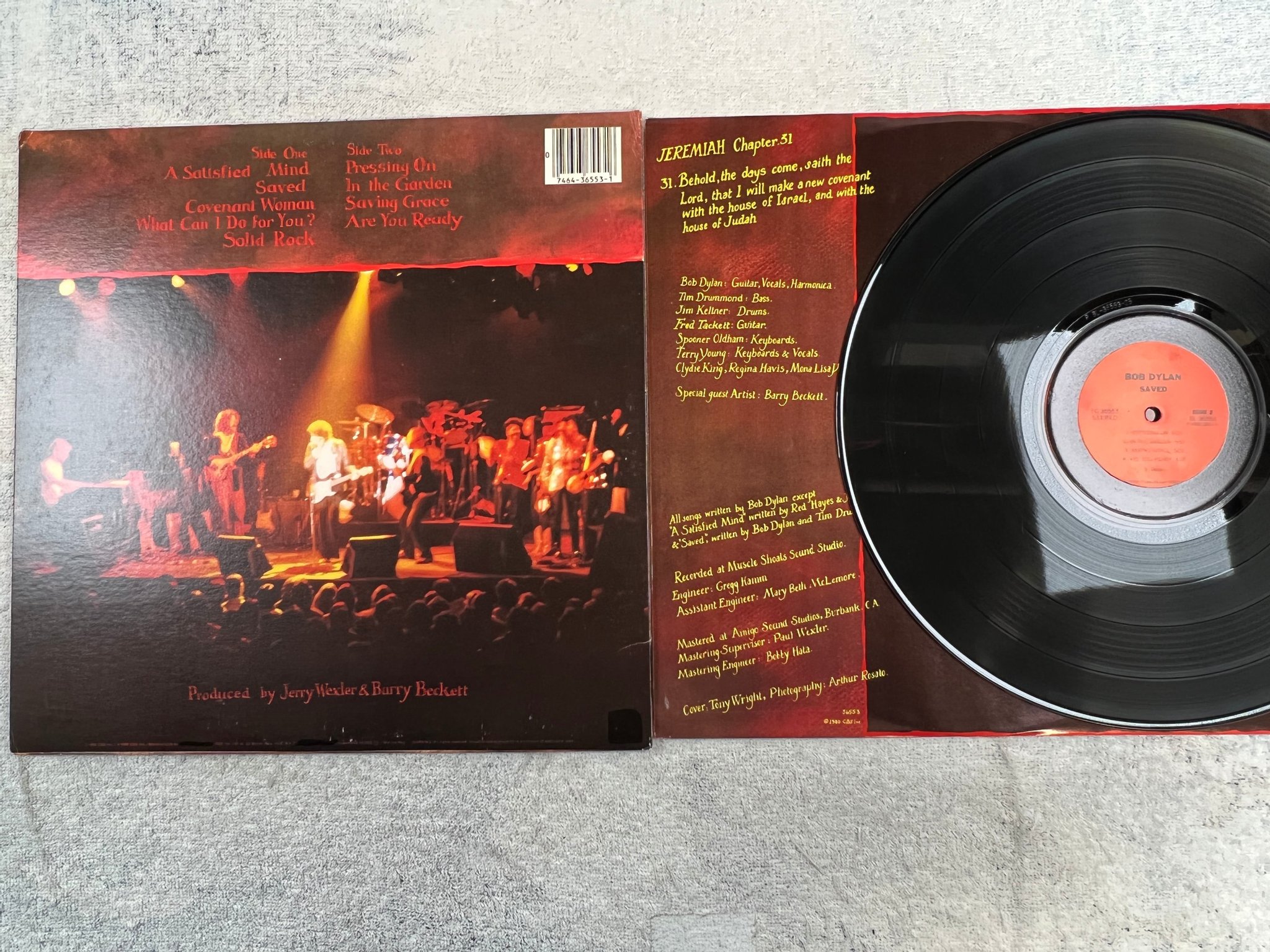Omslagsbild för skivan BOB DYLAN  saved LP --80  US COLUMBIA FC 36553