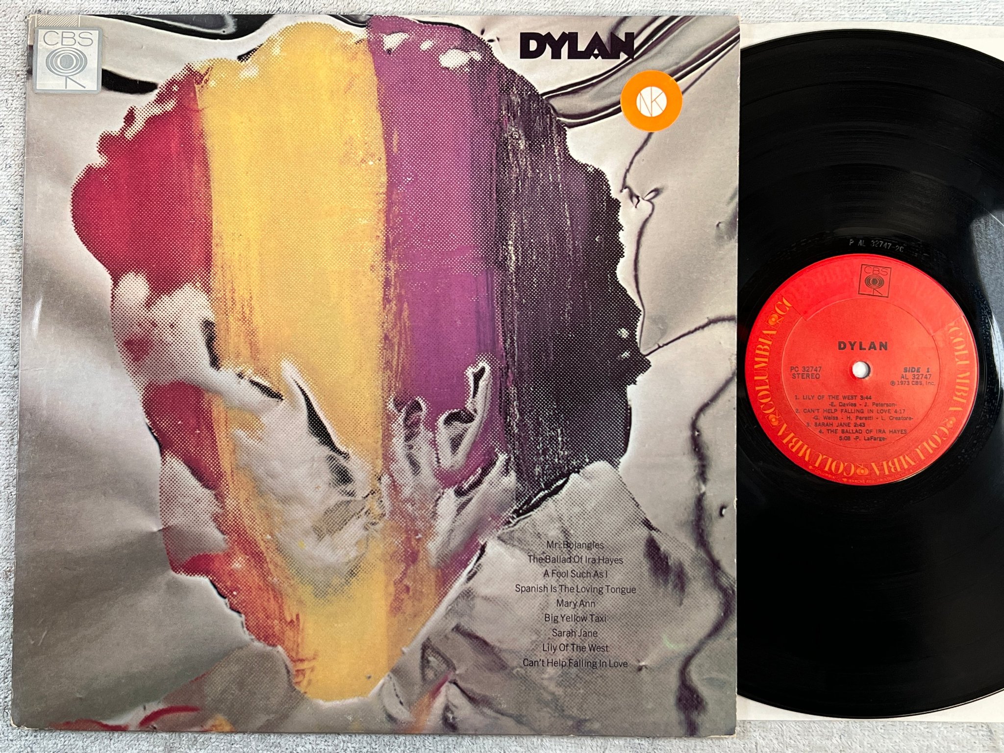 Omslagsbild för skivan BOB DYLAN Dylan LP -73 US COLUMBIA/CBS PC 32747 