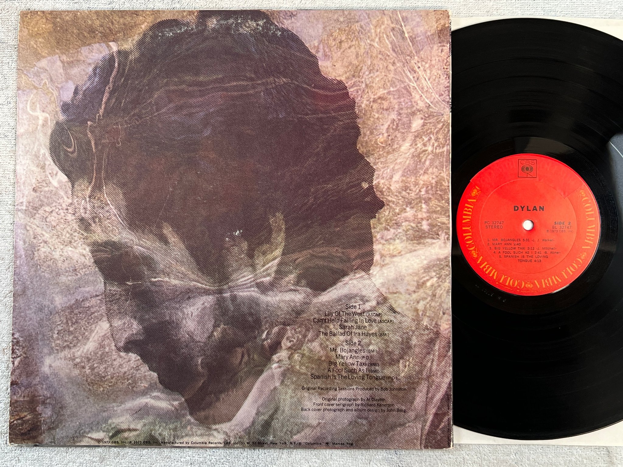 Omslagsbild för skivan BOB DYLAN Dylan LP -73 US COLUMBIA/CBS PC 32747 