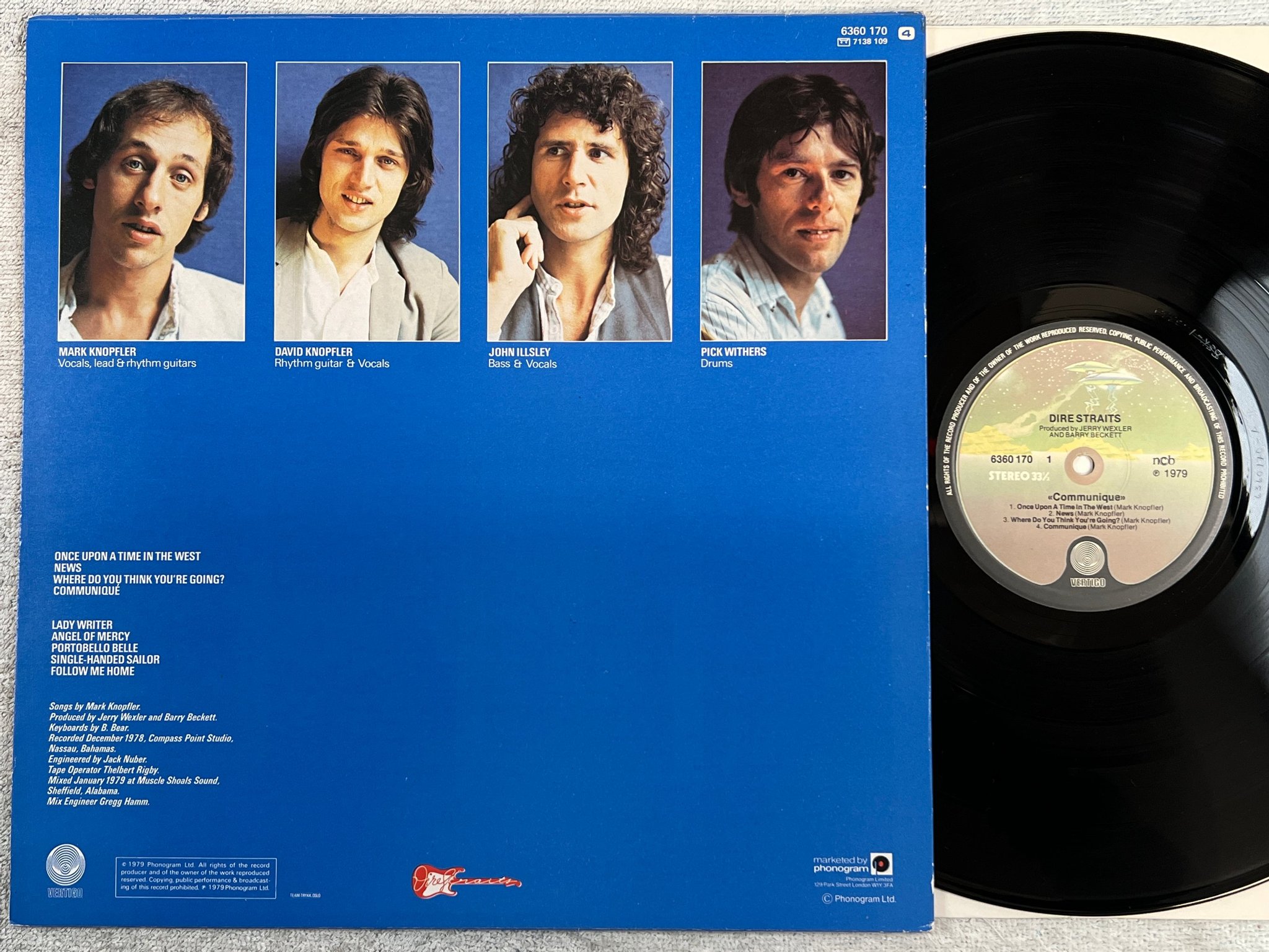 Omslagsbild för skivan DIRE STRAITS communique LP -79 ncb VERTIGO 6360170 