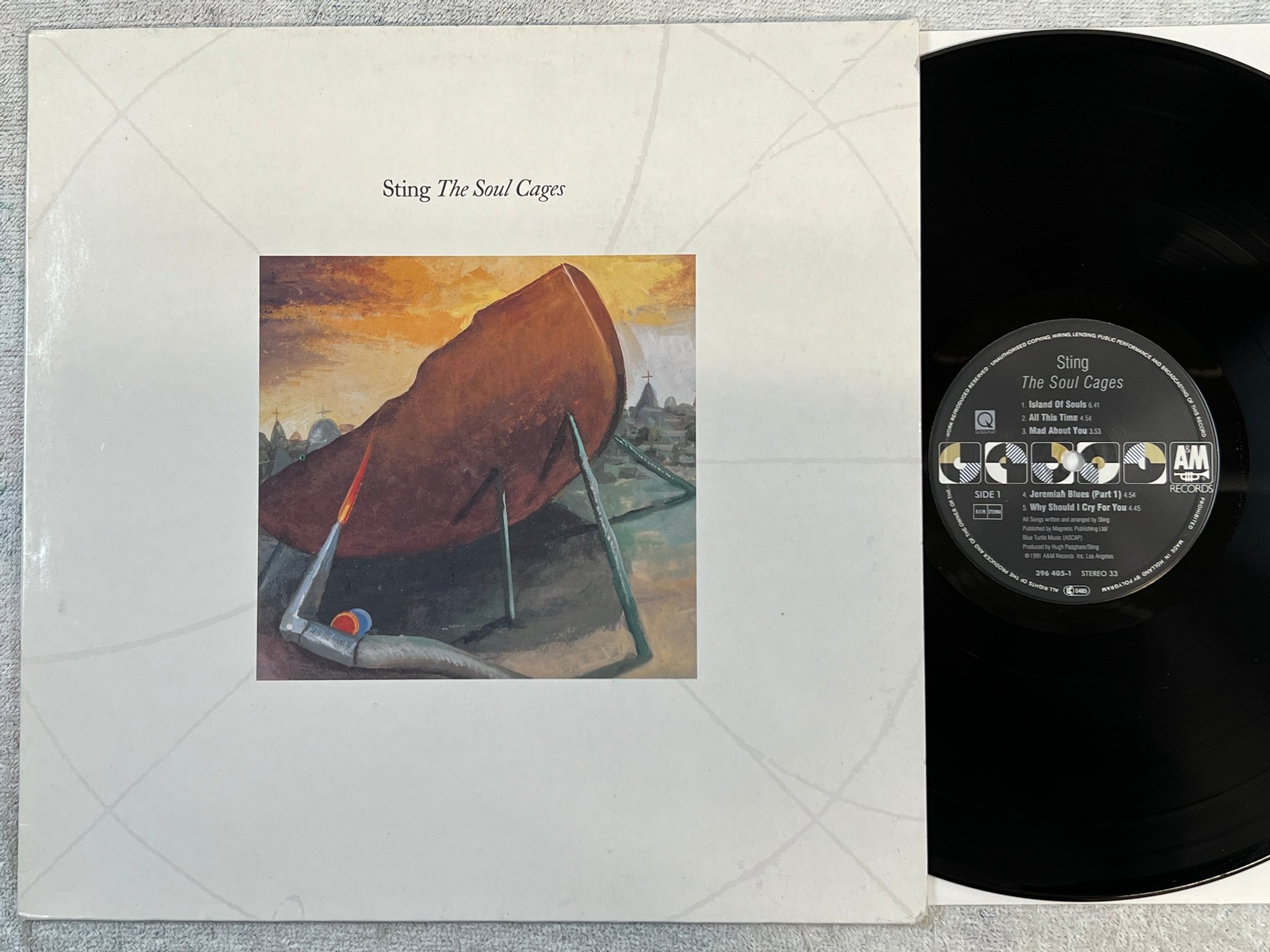 Omslagsbild för skivan STRING the soul cage LP -91 A&M 396405-1