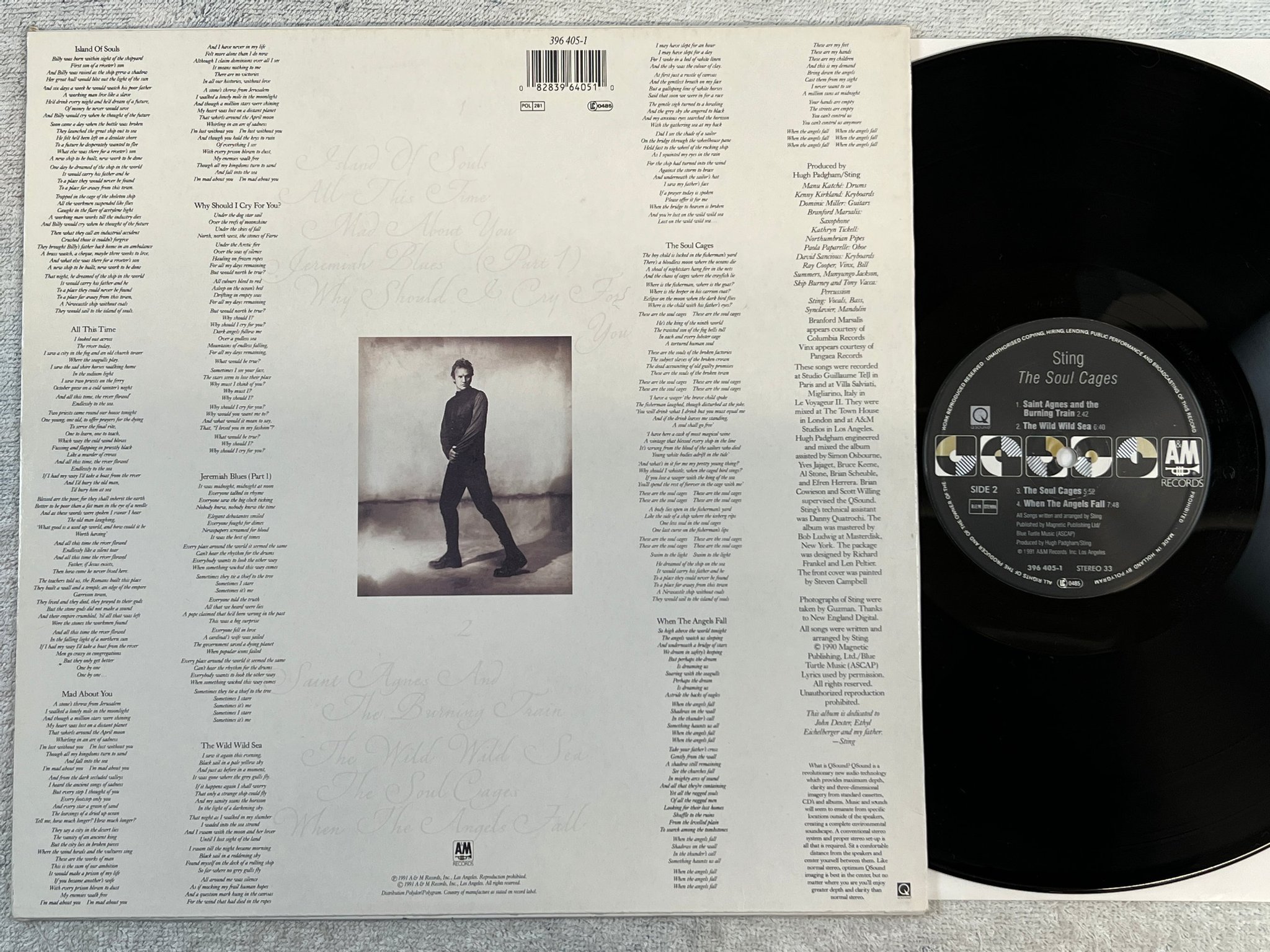 Omslagsbild för skivan STRING the soul cage LP -91 A&M 396405-1