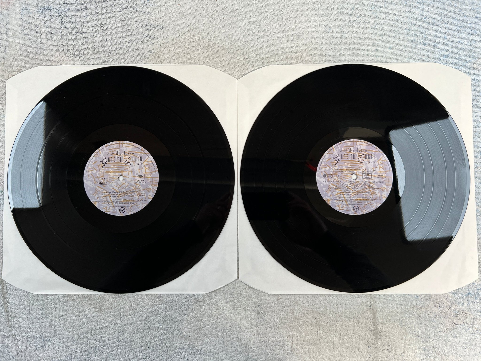 Omslagsbild för skivan DAVID SYLVAIN Gone To Earth 2xLP -86 VIRGIN 302 803-420  