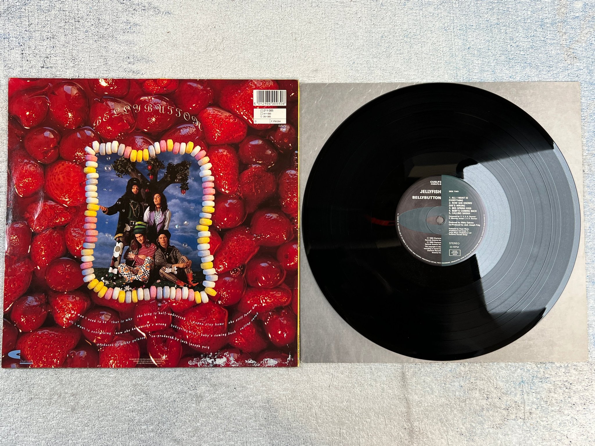 Omslagsbild för skivan JELLYFISH bellybutton LP -90 CHARISMA CUSLP3