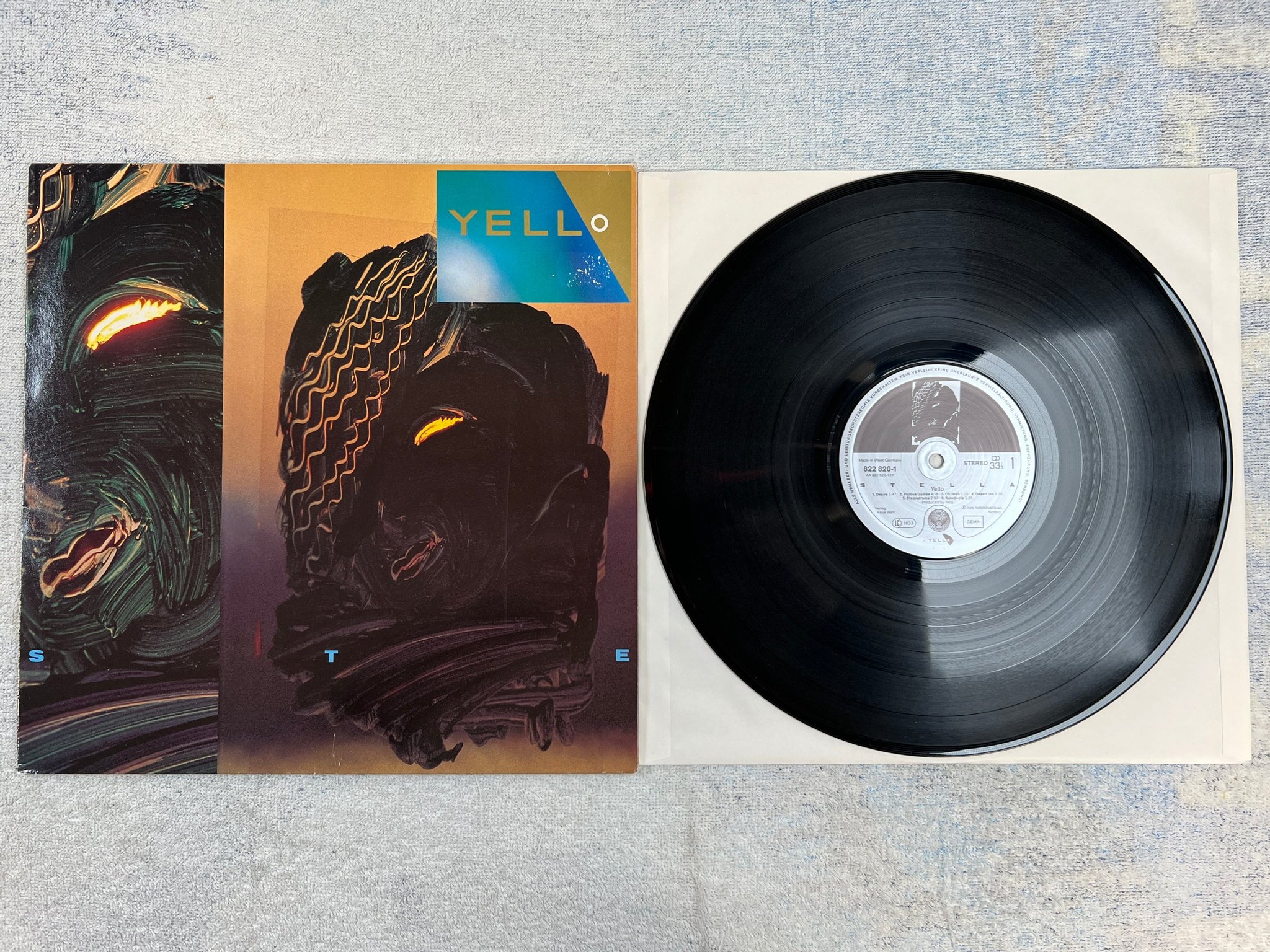 Omslagsbild för skivan YELLO stella LP -85 Ger VERTIGO 822820-1Q
