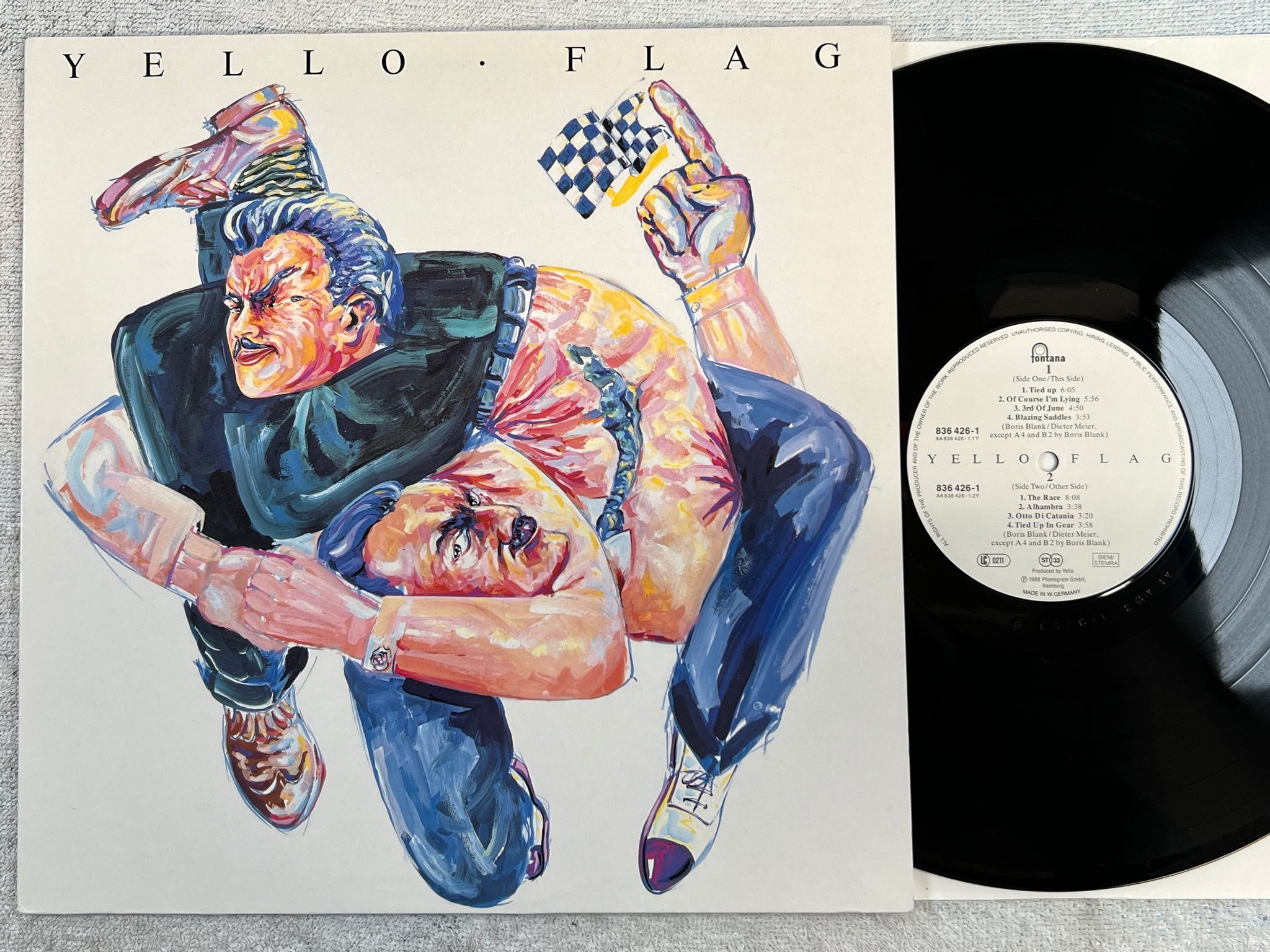 Omslagsbild för skivan YELLO flag LP -88 Ger FONTANA 836 426-1