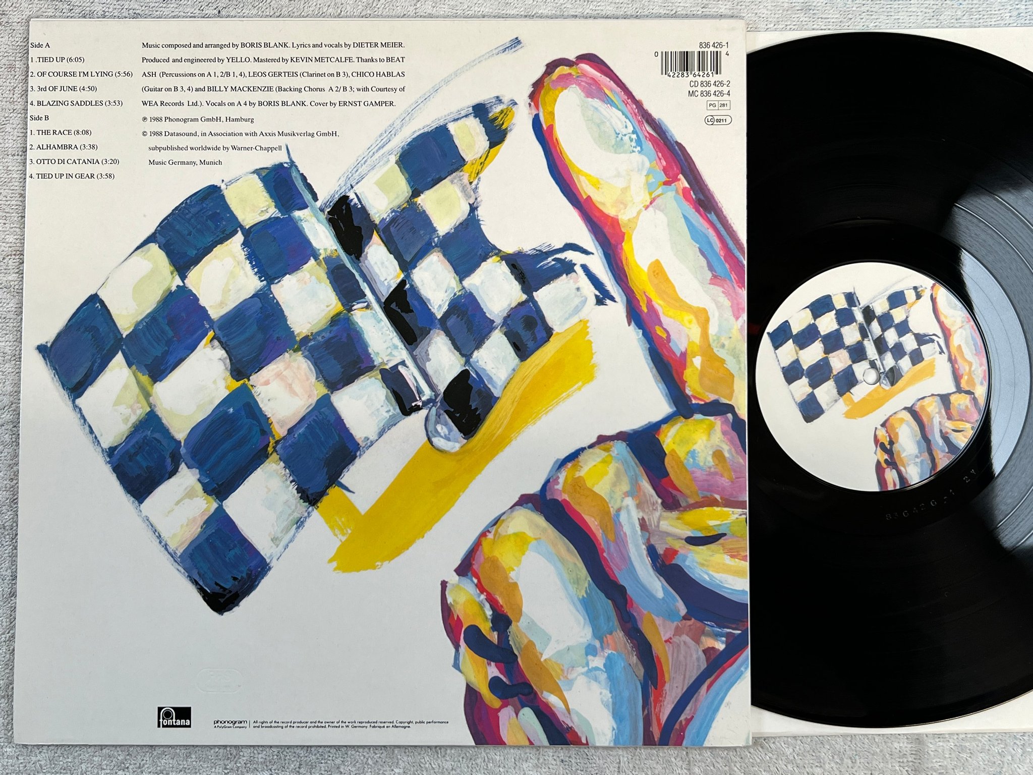 Omslagsbild för skivan YELLO flag LP -88 Ger FONTANA 836 426-1