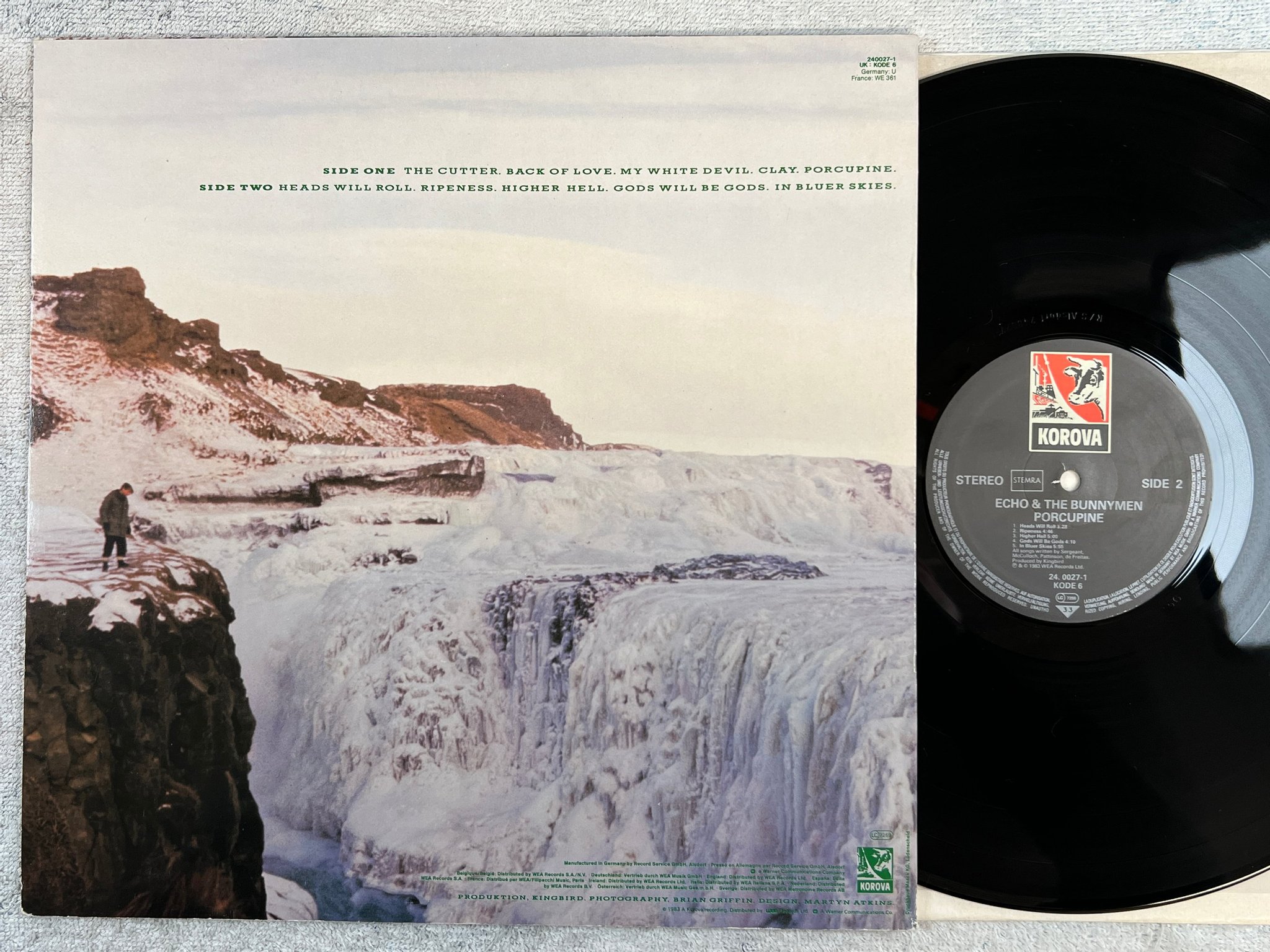 Omslagsbild för skivan ECHO AND THE BUNNYMEN porcupine LP -83 Hol KORORVA 240027-158175