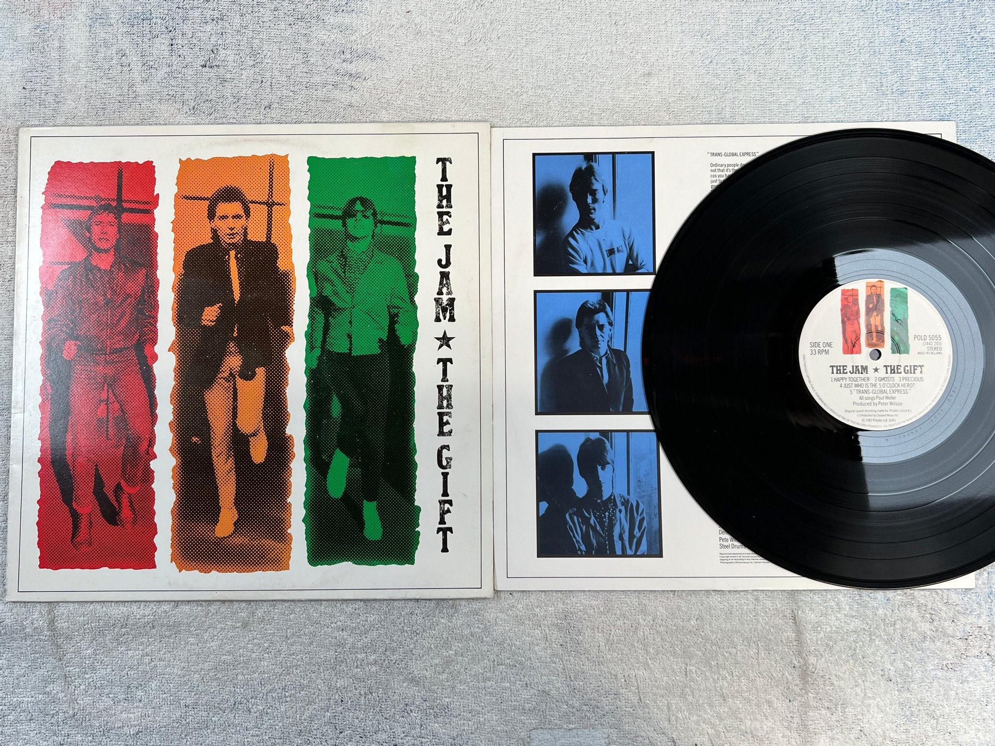 Omslagsbild för skivan THE JAM the gift LP -82 UK POLYDOR POLD 5055