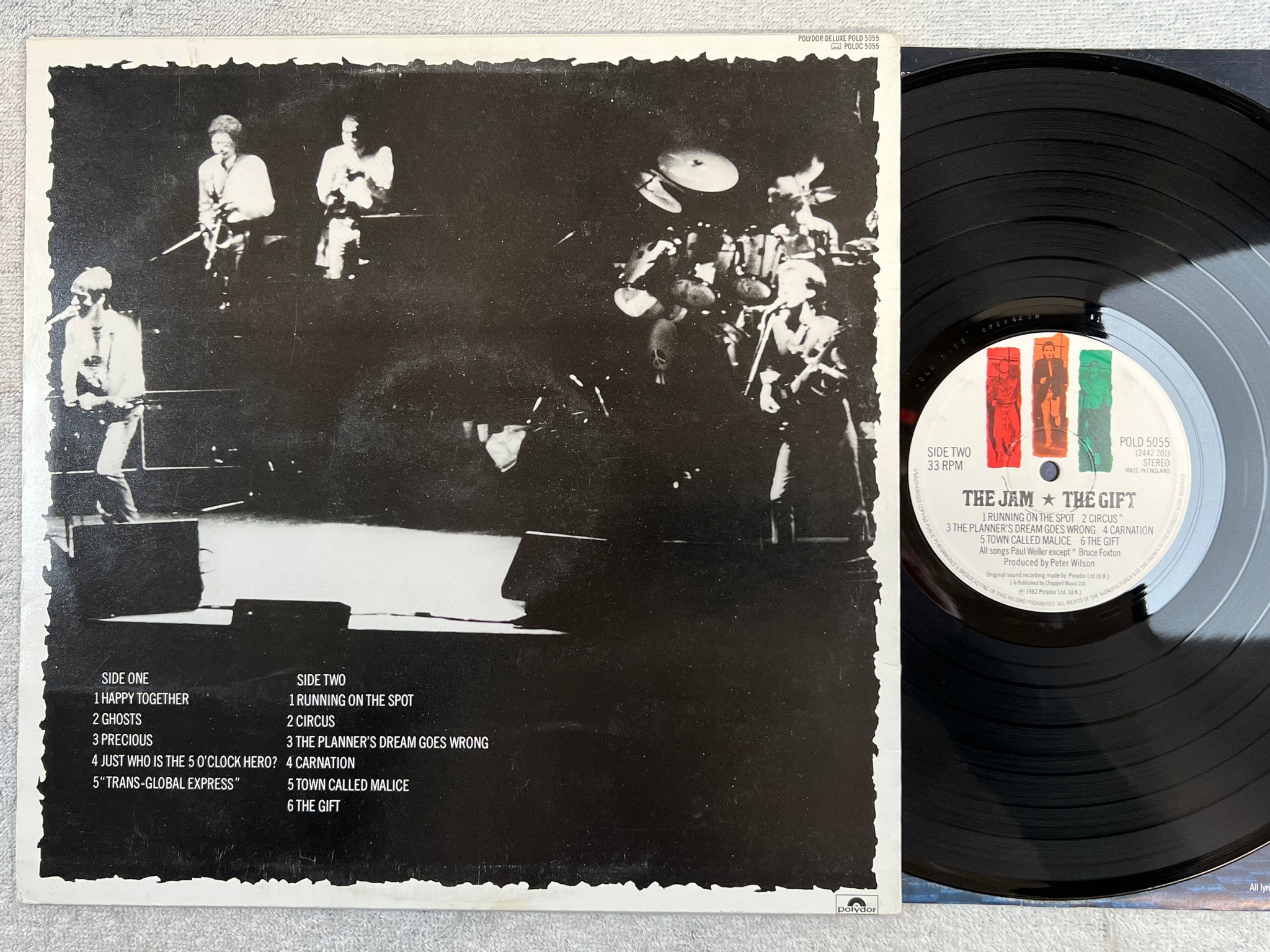 Omslagsbild för skivan THE JAM the gift LP -82 UK POLYDOR POLD 5055