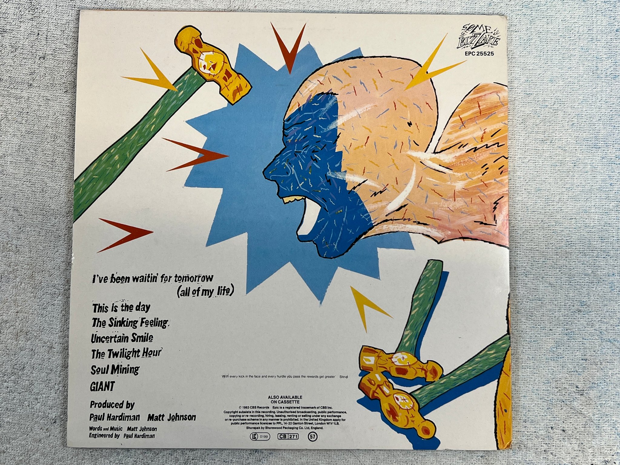 Omslagsbild för skivan THE THE soul mining 2xLP -83 UK EPIC EPC 25525 