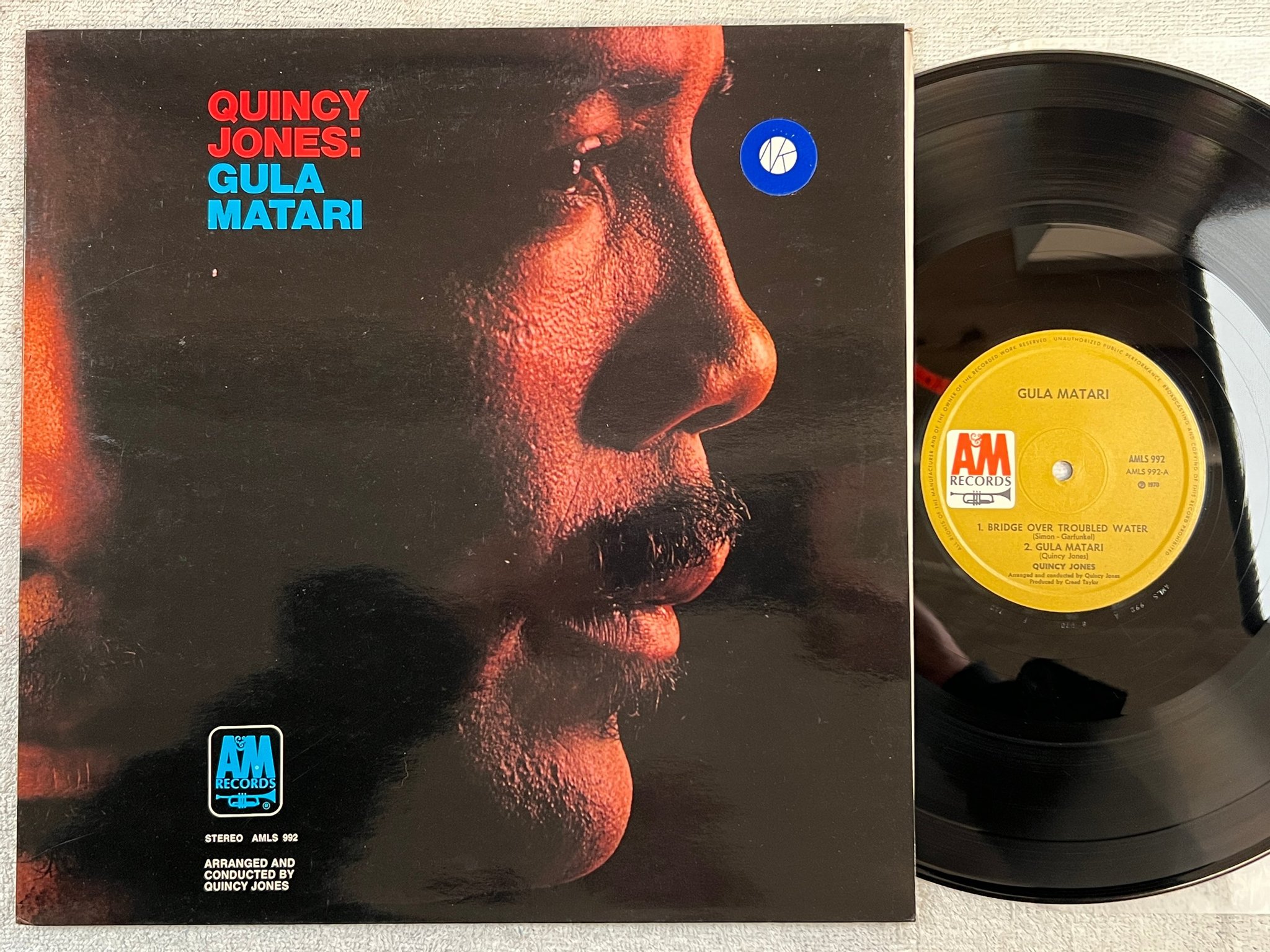 Omslagsbild för skivan QUINCY JONES gula matari LP -70 Nor A&M AMLS 992