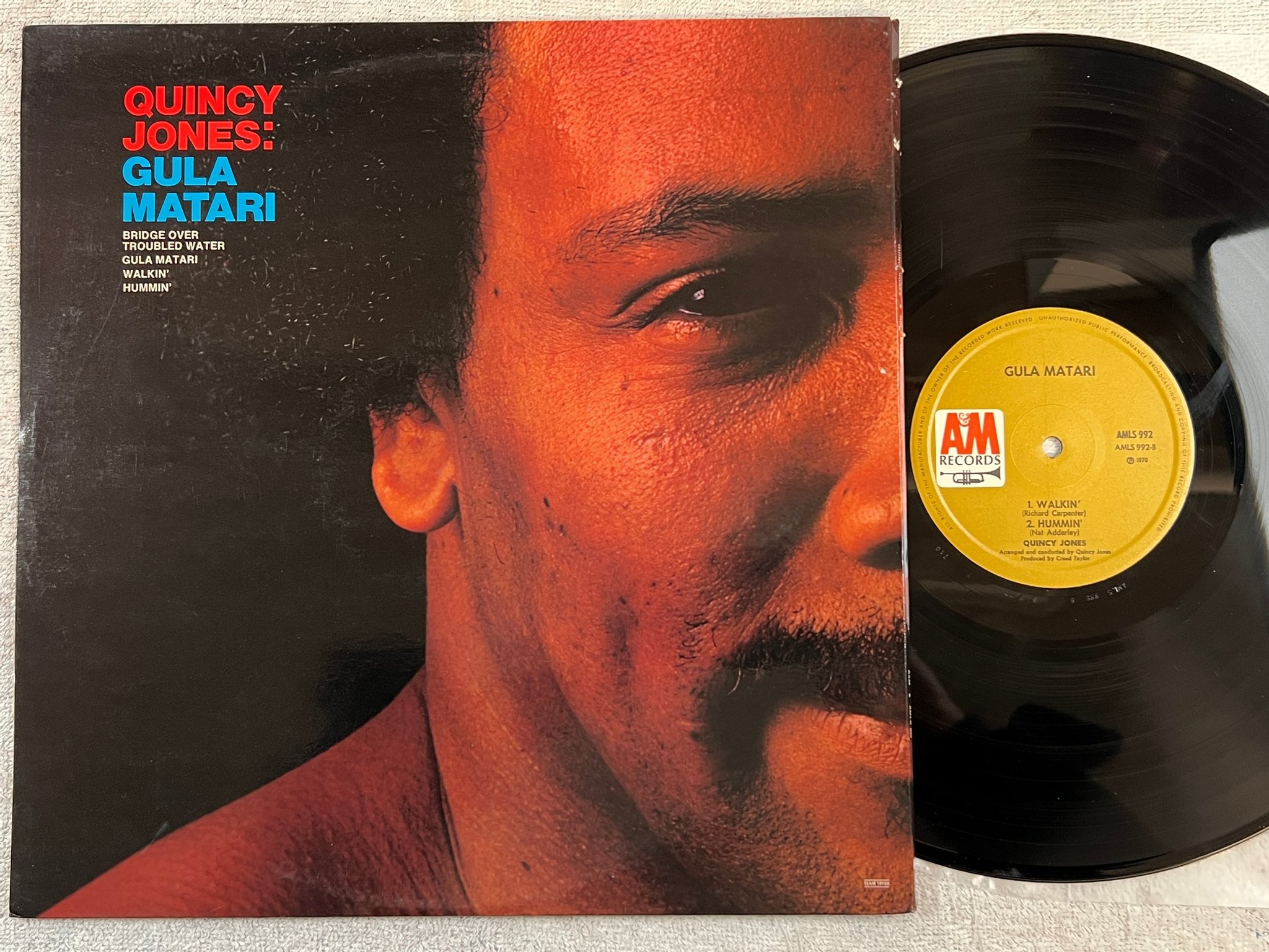Omslagsbild för skivan QUINCY JONES gula matari LP -70 Nor A&M AMLS 992