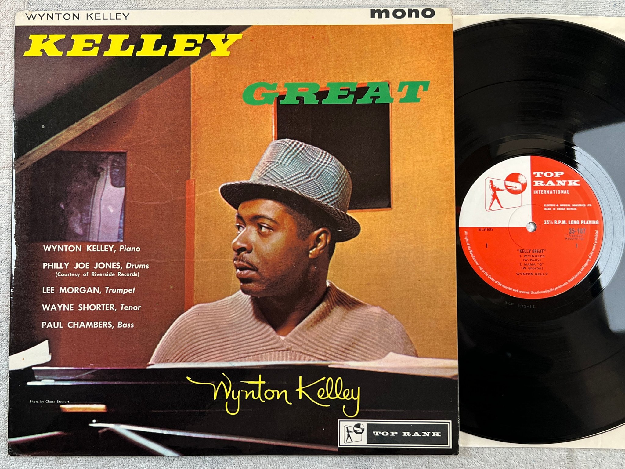 Omslagsbild för skivan WYNTON KELLY Kelly great LP -60 UK TOP RANK 35-107 rare!!?