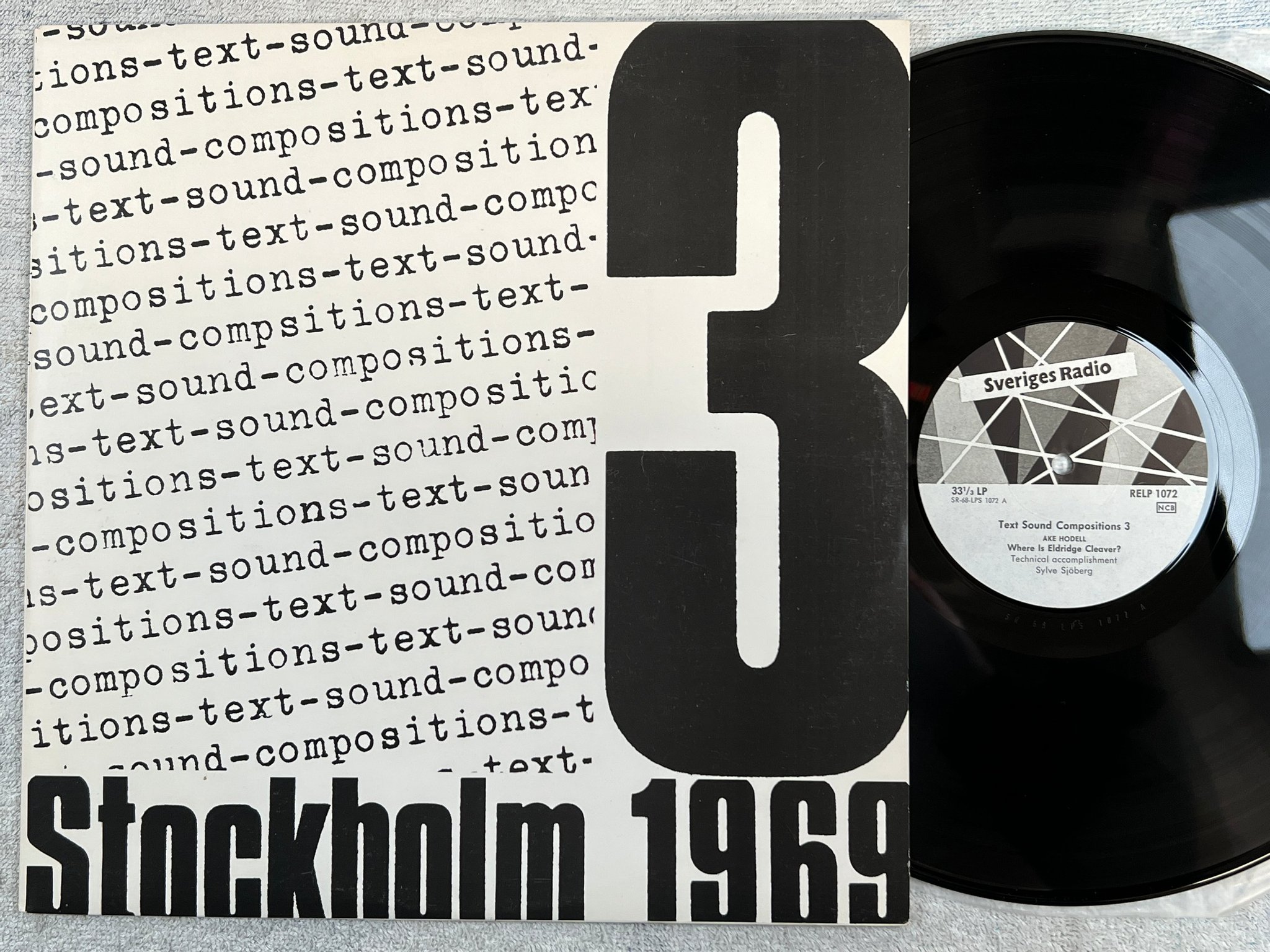 Omslagsbild för skivan V/A Text-Sound Compositions 3 LP -69 Swe SR RELP 1072 Fylkingen RARE !