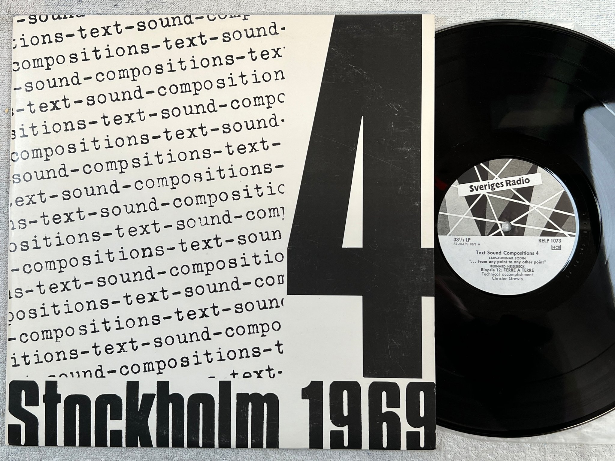 Omslagsbild för skivan V/A Text-Sound Compositions 4 LP -69 Swe SR RELP 1073 Fylkingen RARE !