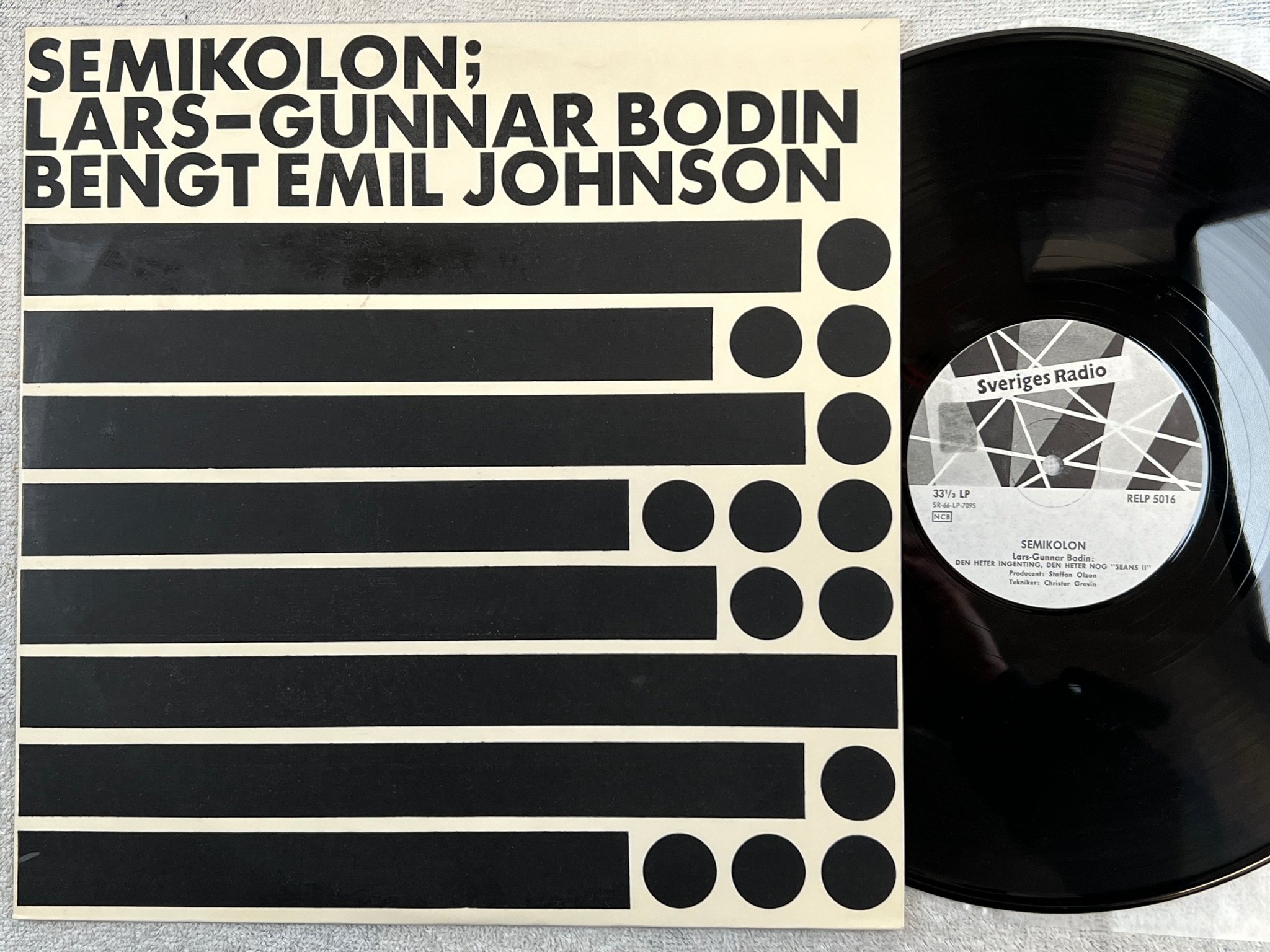 Omslagsbild för skivan BODIN / JOHNSON Semikolon LP -66 Swe RELP 5016 