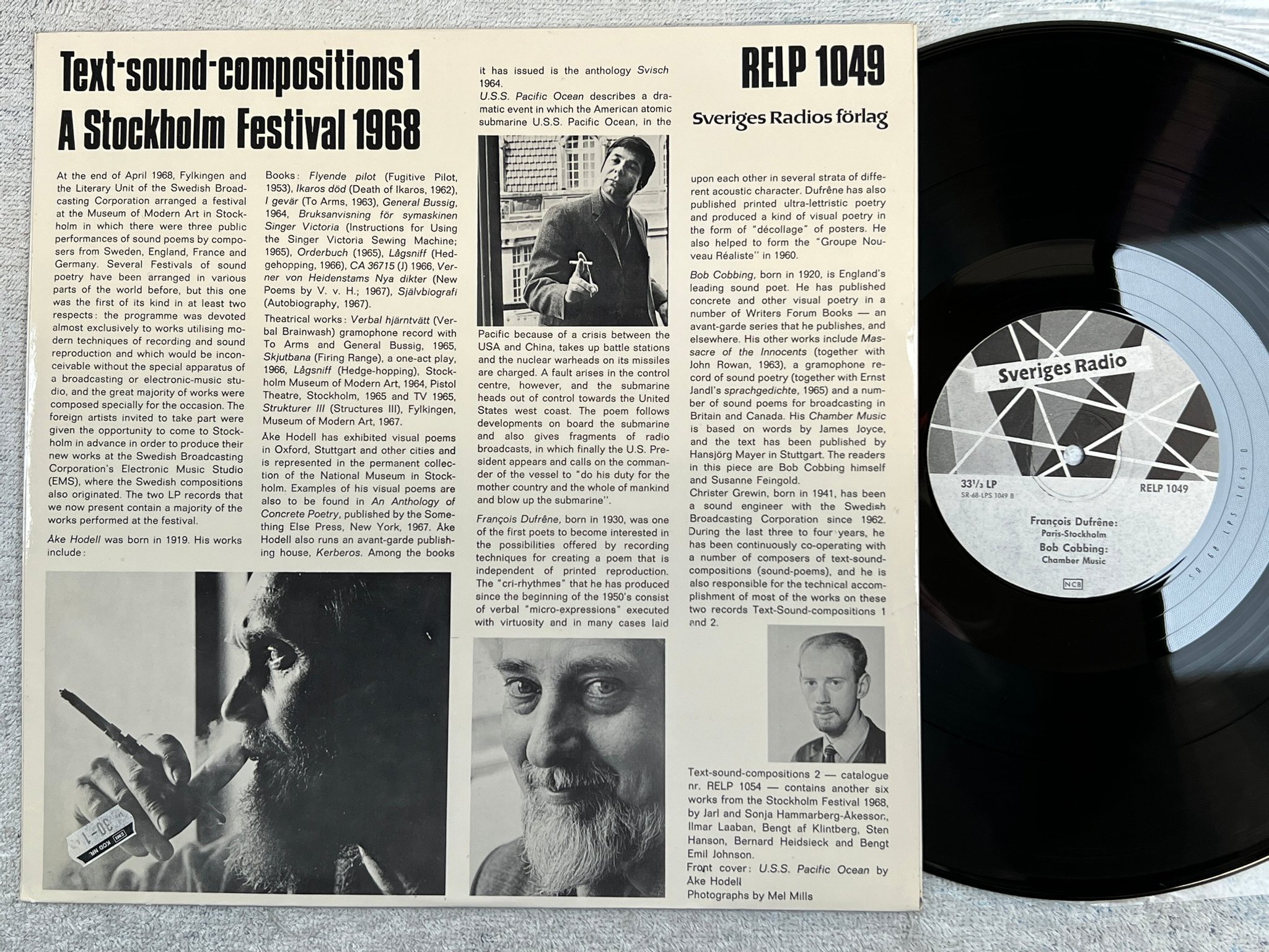 Omslagsbild för skivan V/A Text-Sound Compositions 1 LP -68 Swe SR RELP 1049  RARE !