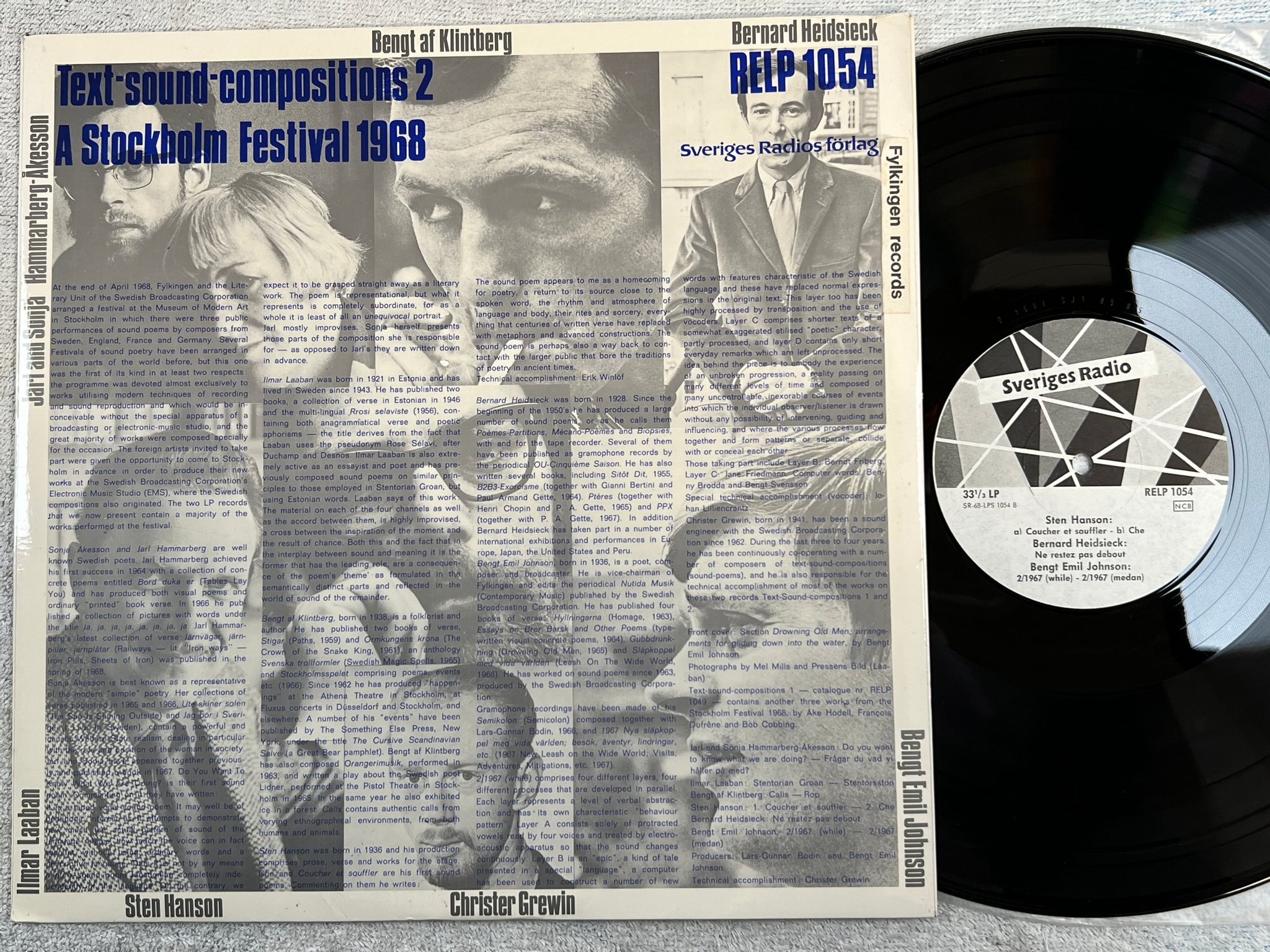 Omslagsbild för skivan V/A Text-Sound Compositions 2 LP -68 Swe SR RELP 1054  RARE !