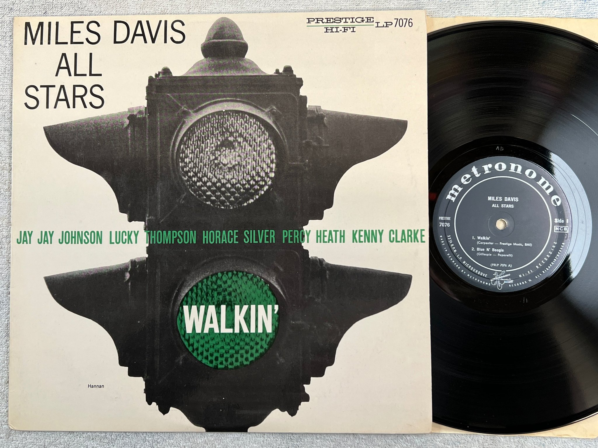 Omslagsbild för skivan MILES DAVIS ALL STARS walkin LP -57 Den METRONOME 7076 