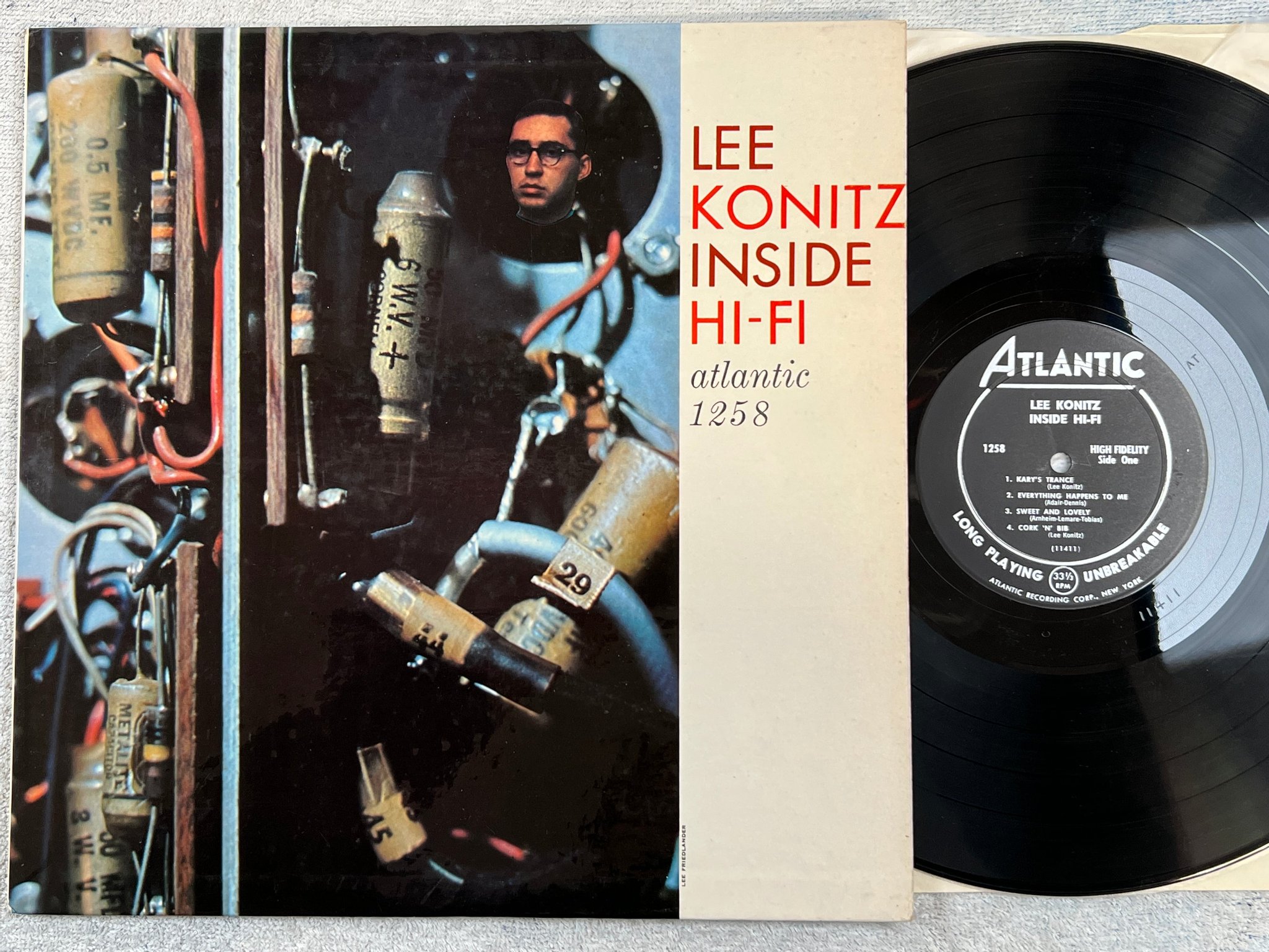 Omslagsbild för skivan LEE KONITZ inside Hi-Fi LP -57 US ATLANTIC 1258 rare!