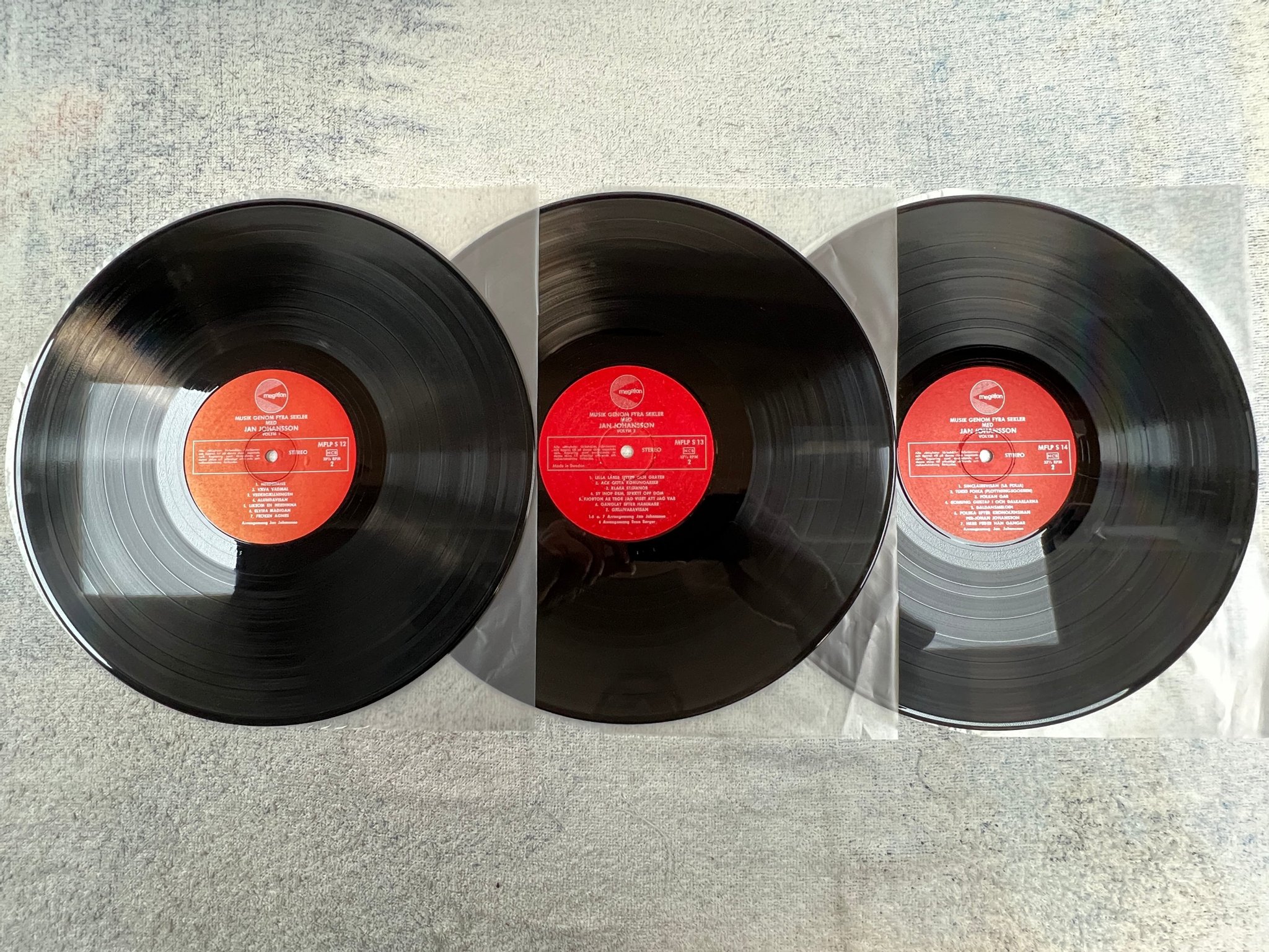 Omslagsbild för skivan JAN JOHANSSON musik genom fyra sekler 3xLP box MEGAFON MFLP S12-14