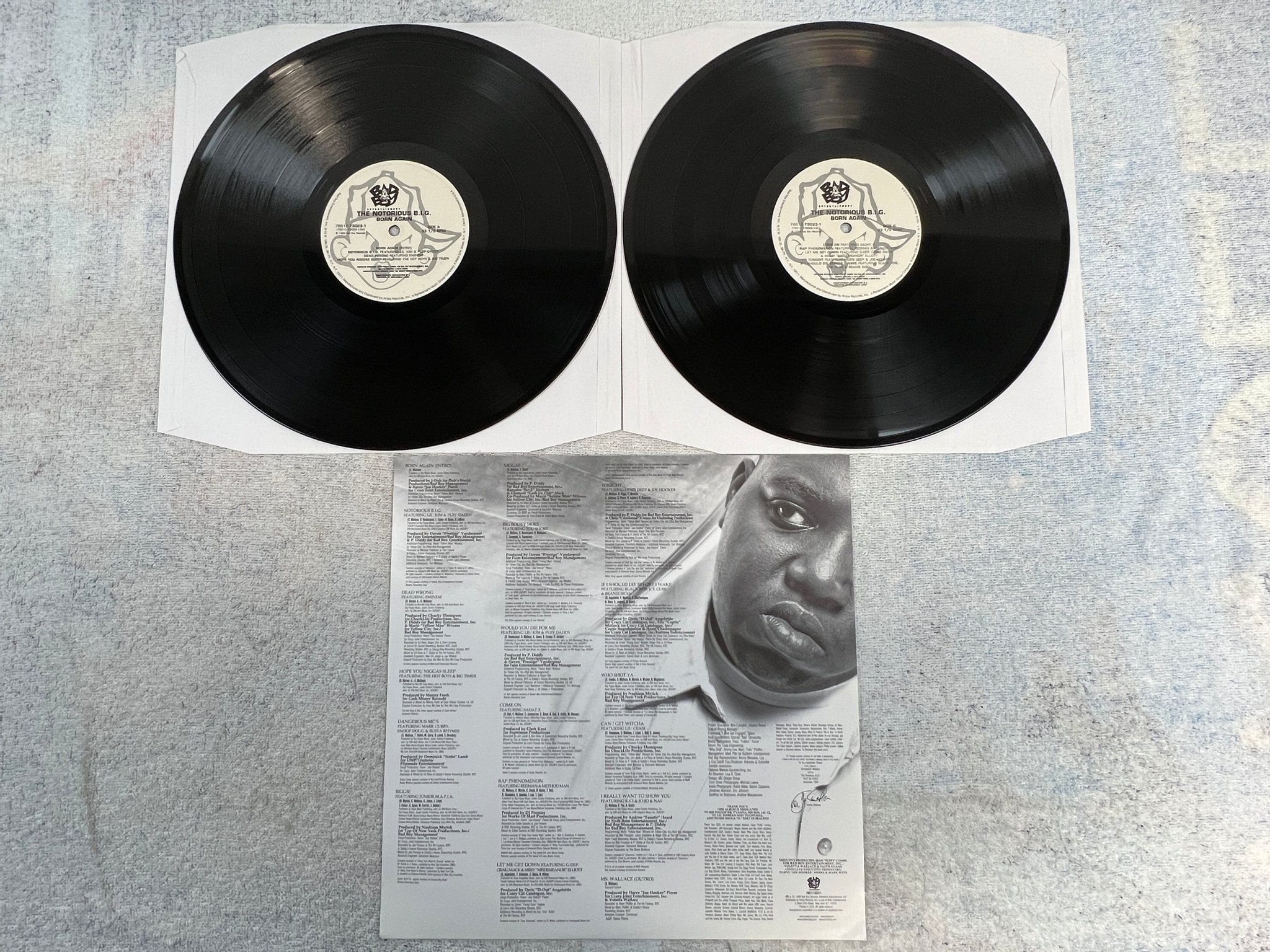 Omslagsbild för skivan NOTORIOUS B.I.G. born again 2xLP -99 US BAD BOY 78612-73023-1