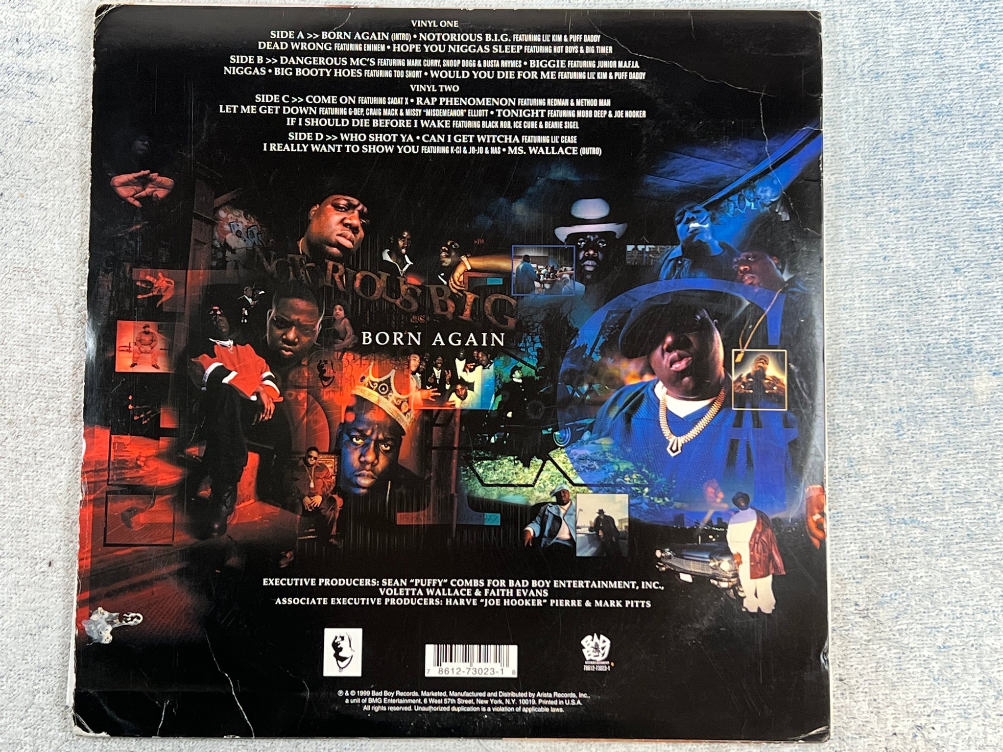 Omslagsbild för skivan NOTORIOUS B.I.G. born again 2xLP -99 US BAD BOY 78612-73023-1