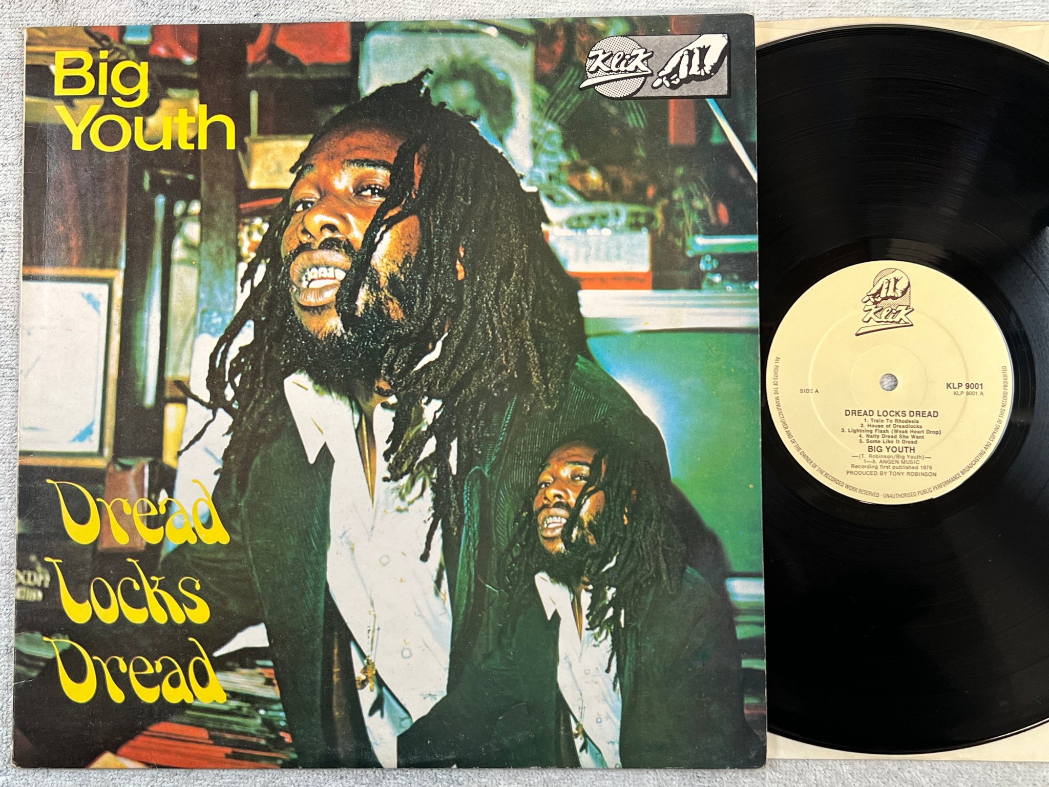 Omslagsbild för skivan BIG YOUTH dread locks dread LP -75 UK KLIK KLP 9001
