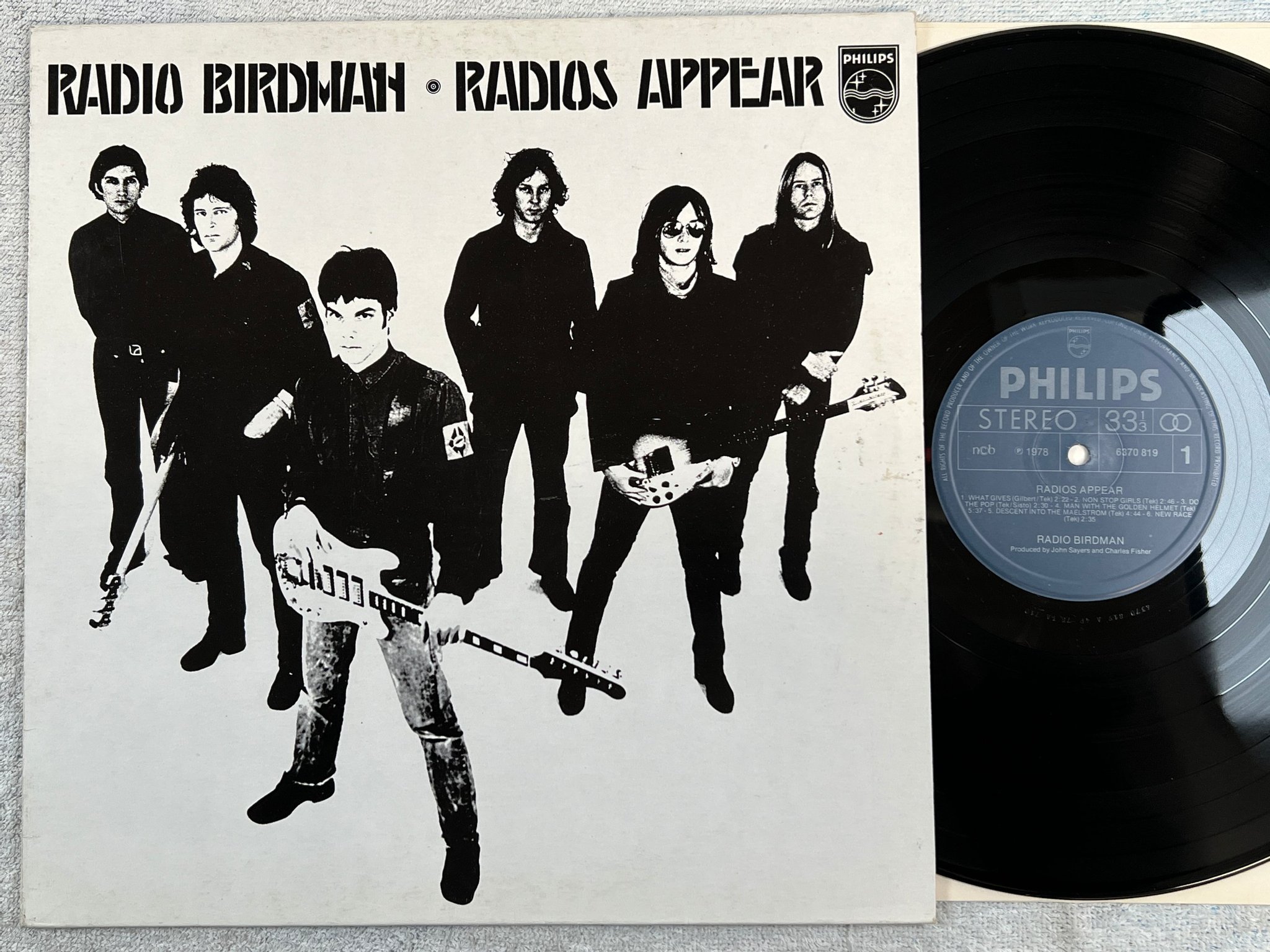 Omslagsbild för skivan RADIO BIRDMAN radios appear LP -78 ncb PHILIPS 6370819 