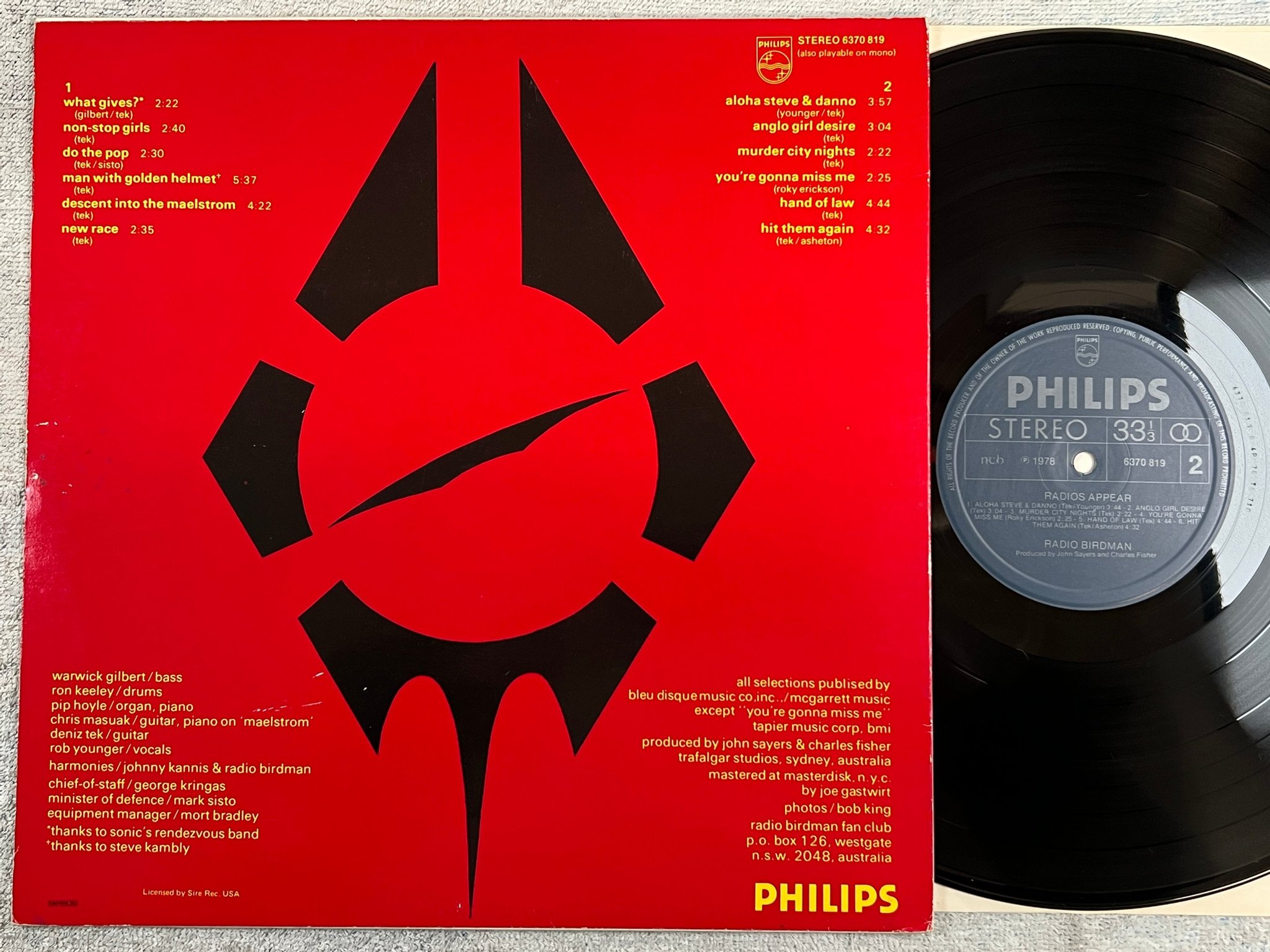 Omslagsbild för skivan RADIO BIRDMAN radios appear LP -78 ncb PHILIPS 6370819 