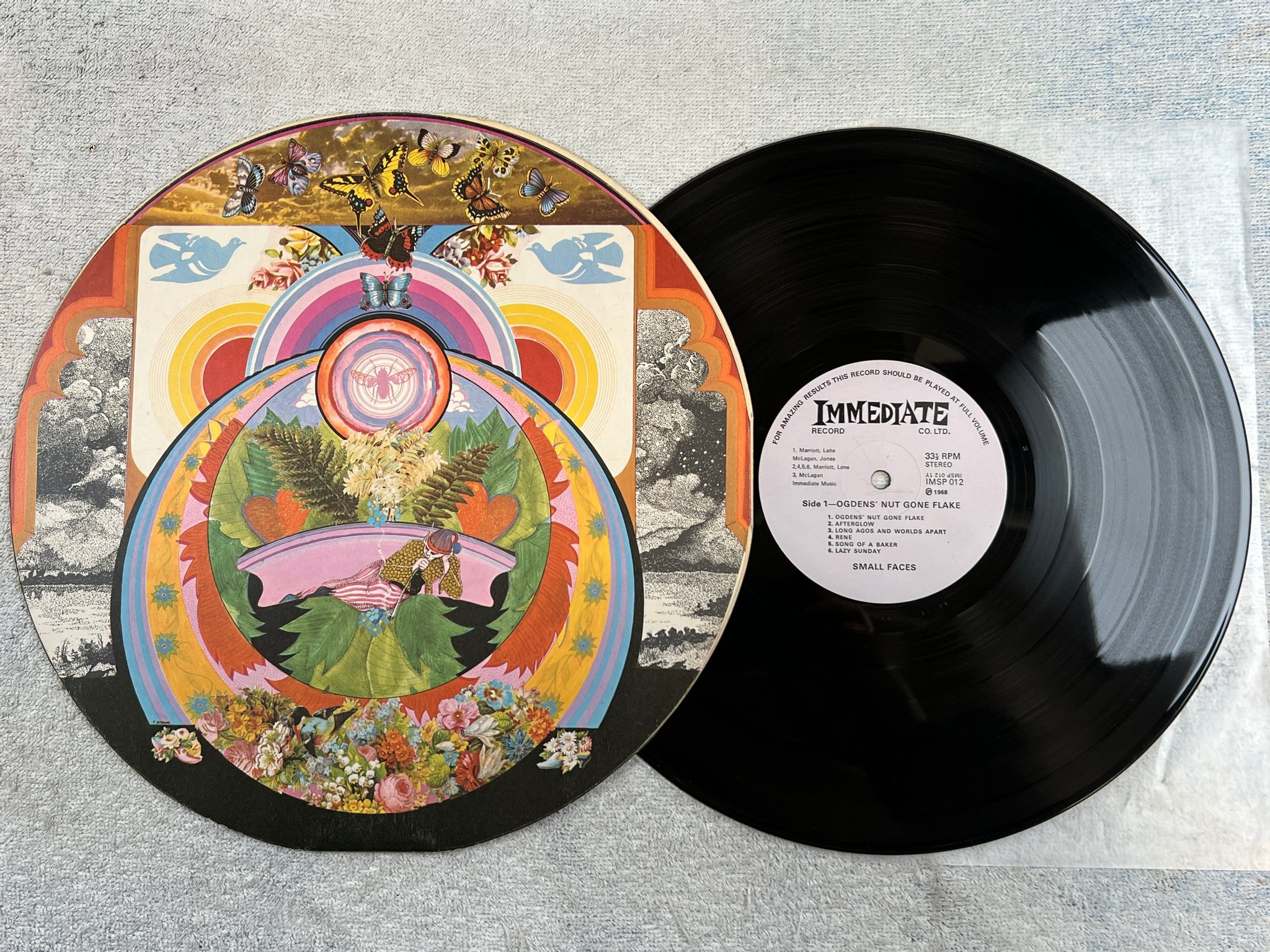 Omslagsbild för skivan SMALL FACES ogdens nut gone flake LP -68 UK IMMEDIATE SMSP 012