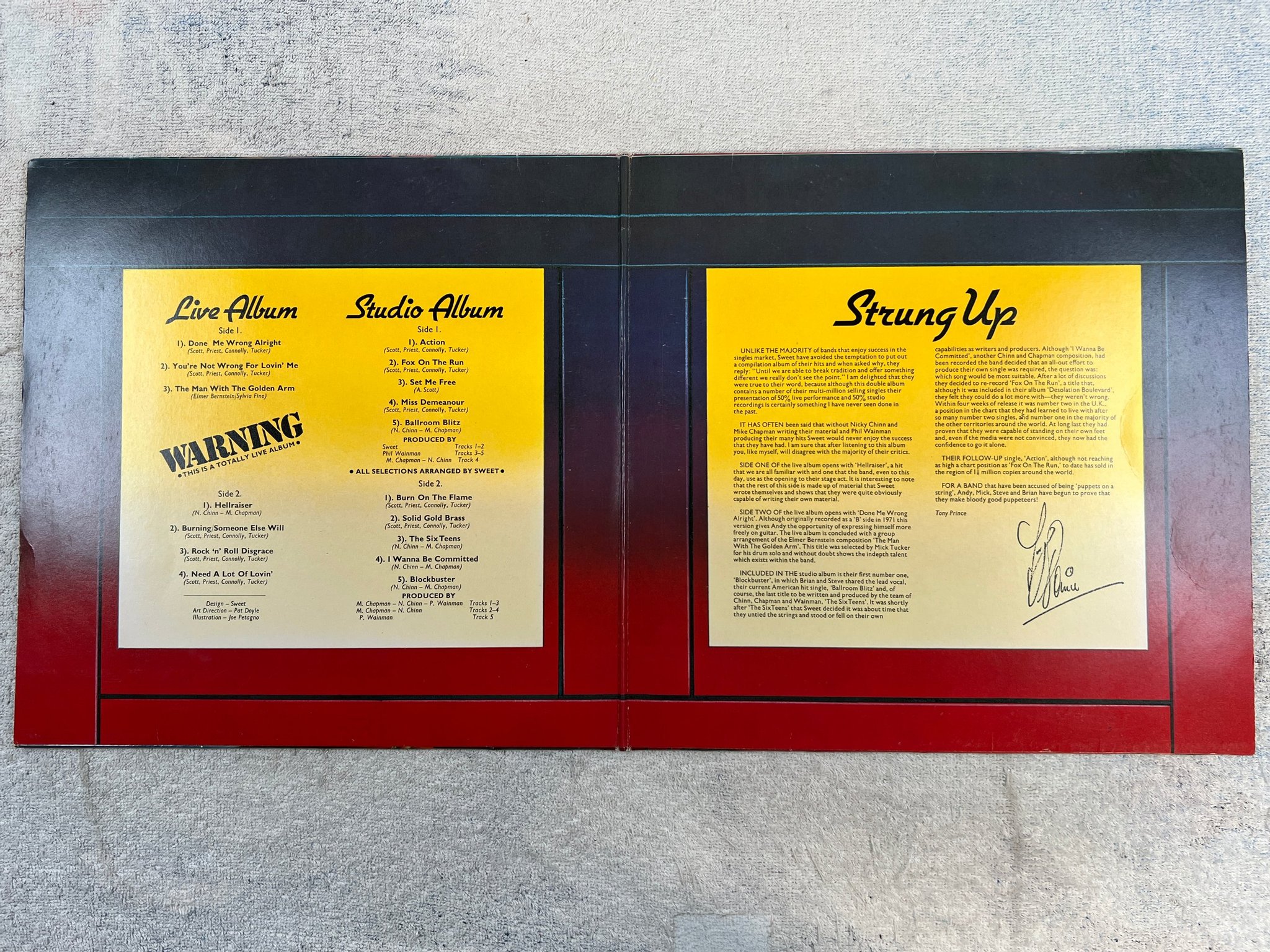 Omslagsbild för skivan SWEET strung up 2xLP -75 Ger RCA LPL 2-5107-D