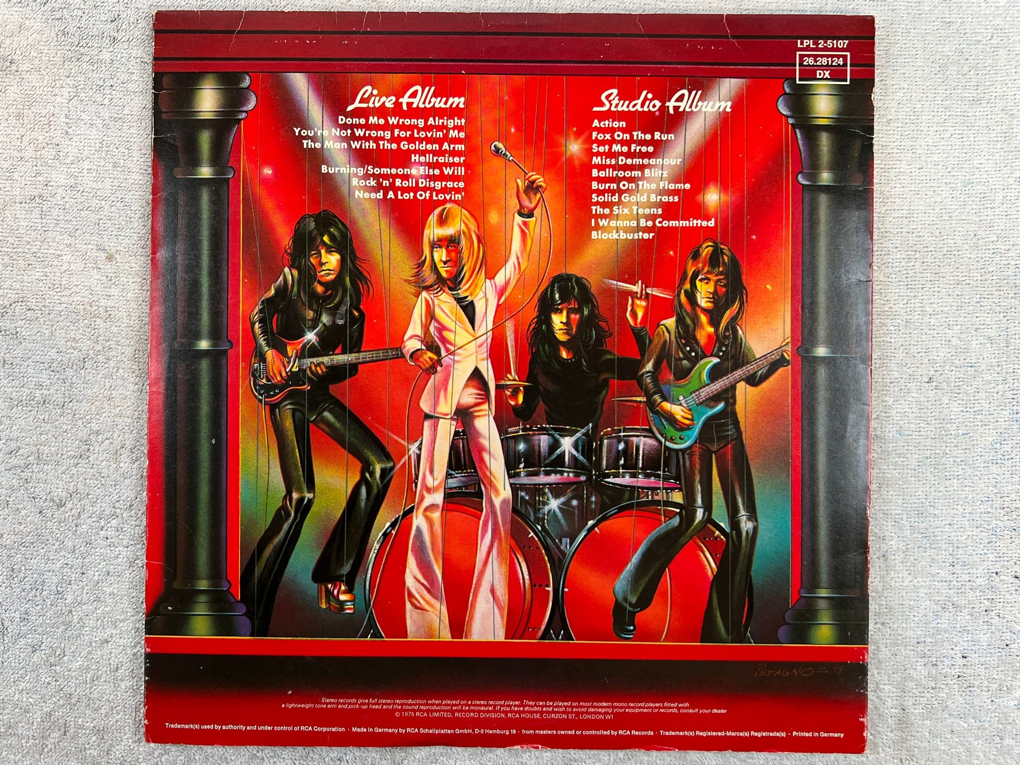 Omslagsbild för skivan SWEET strung up 2xLP -75 Ger RCA LPL 2-5107-D