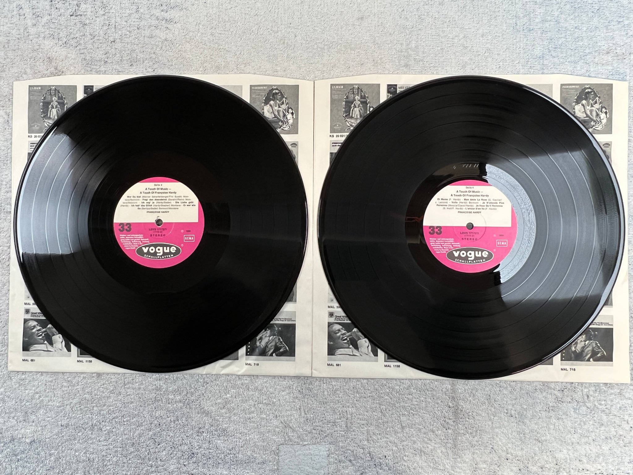 Omslagsbild för skivan FRANCOISE HARDY a touch of music.. 2xLP -69 Ger VOGUE LDVS 17172/1?