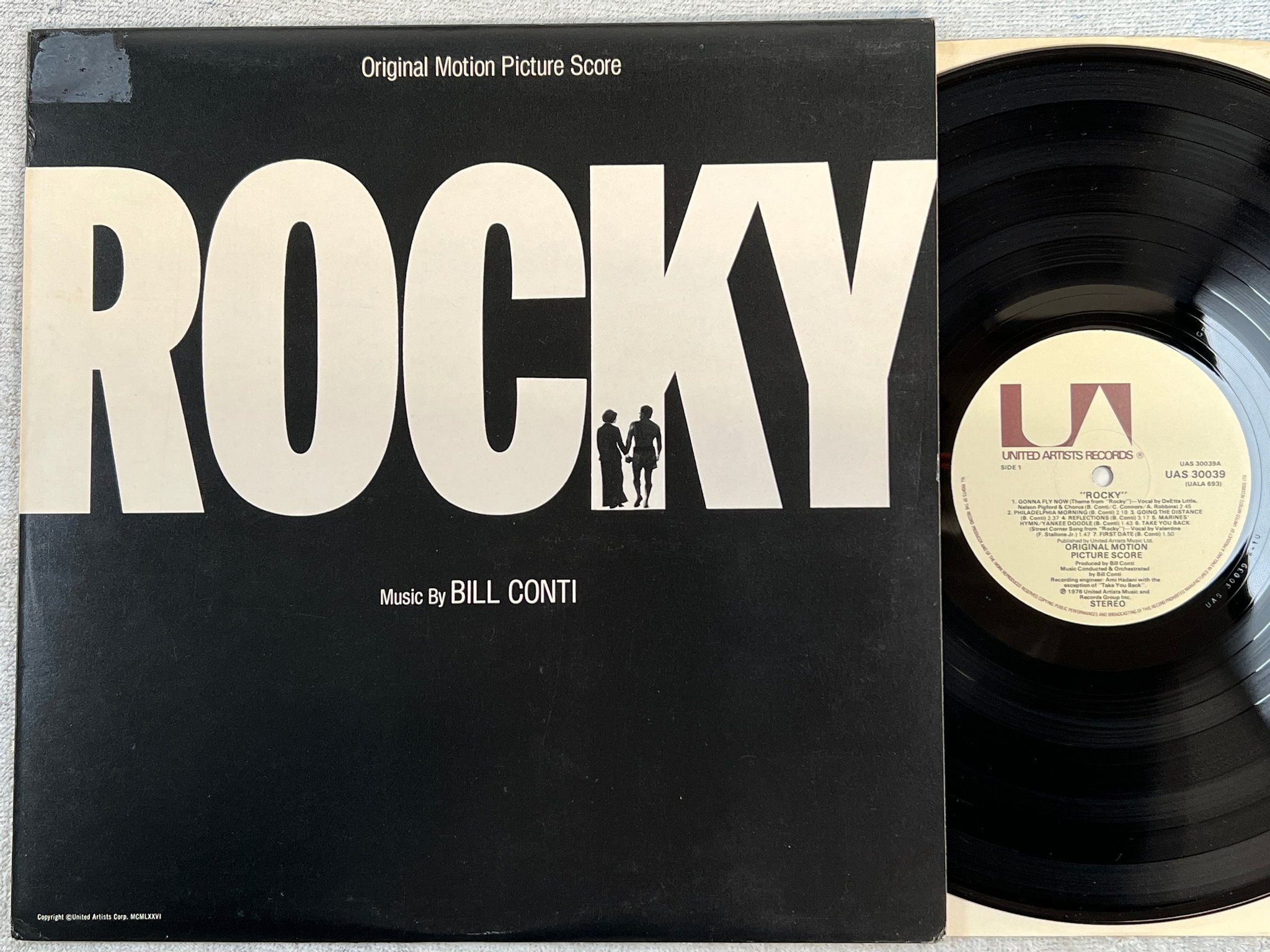 Omslagsbild för skivan ROCKY soundtrack LP -76 UNITED ARTISTS UAS 30039