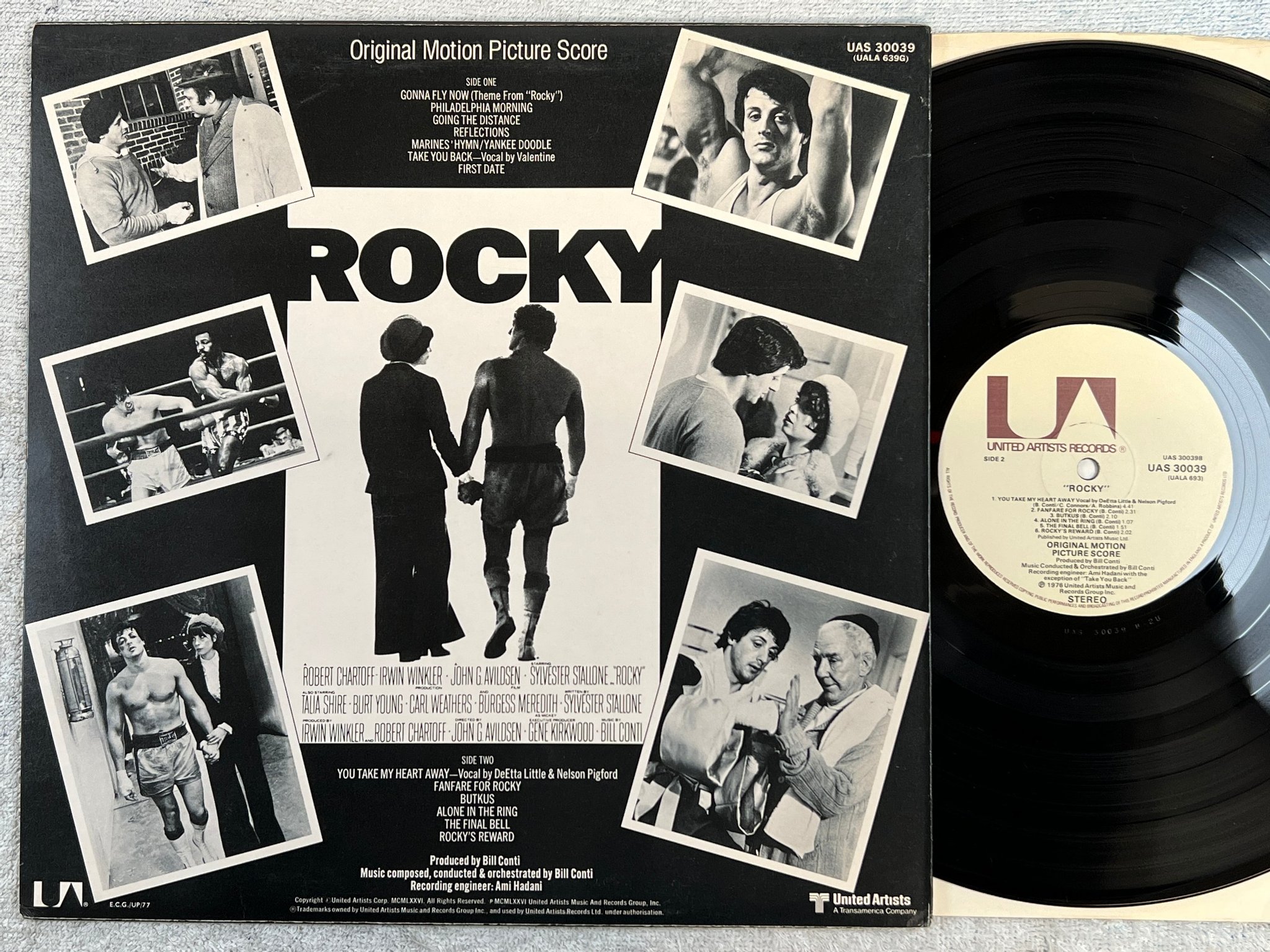 Omslagsbild för skivan ROCKY soundtrack LP -76 UNITED ARTISTS UAS 30039