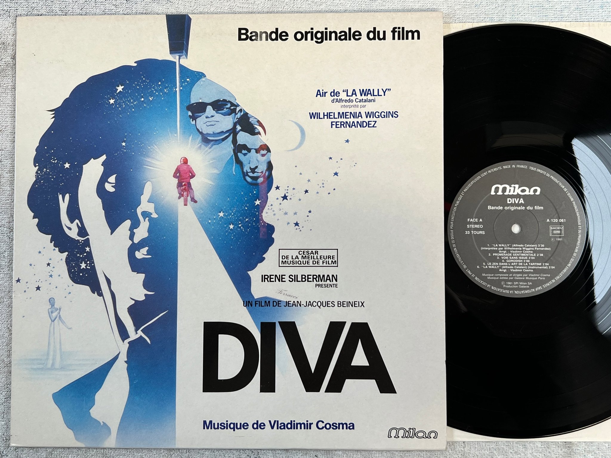 Omslagsbild för skivan DIVA soundtrack LP -81 Fra MILAN A 120061
