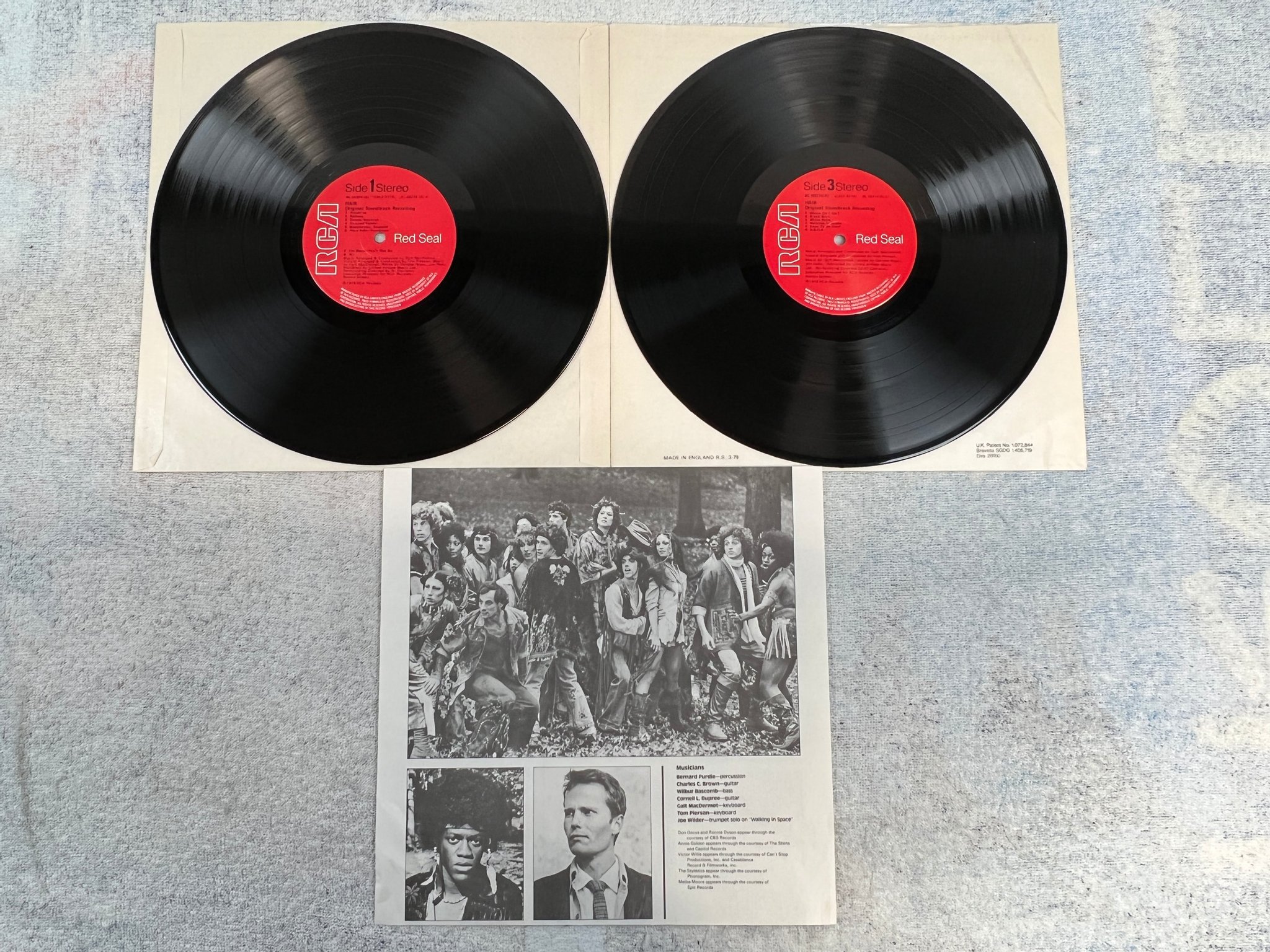 Omslagsbild för skivan HAIR soundtrack 2xLP -79 UK RCA BL 03274