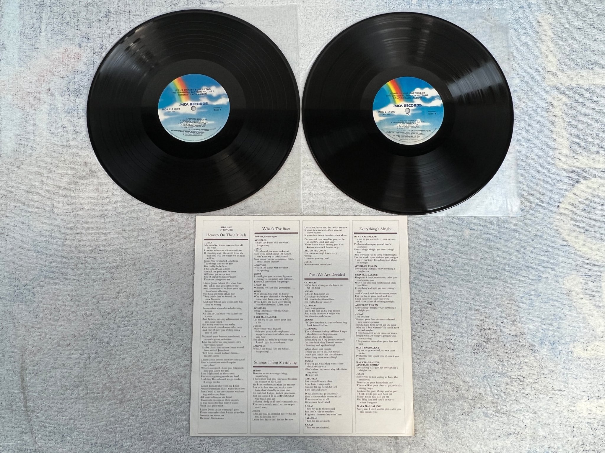 Omslagsbild för skivan JESUS CHRIST SUPERSTAR soundtrack 2xLP US MCA 2-11000