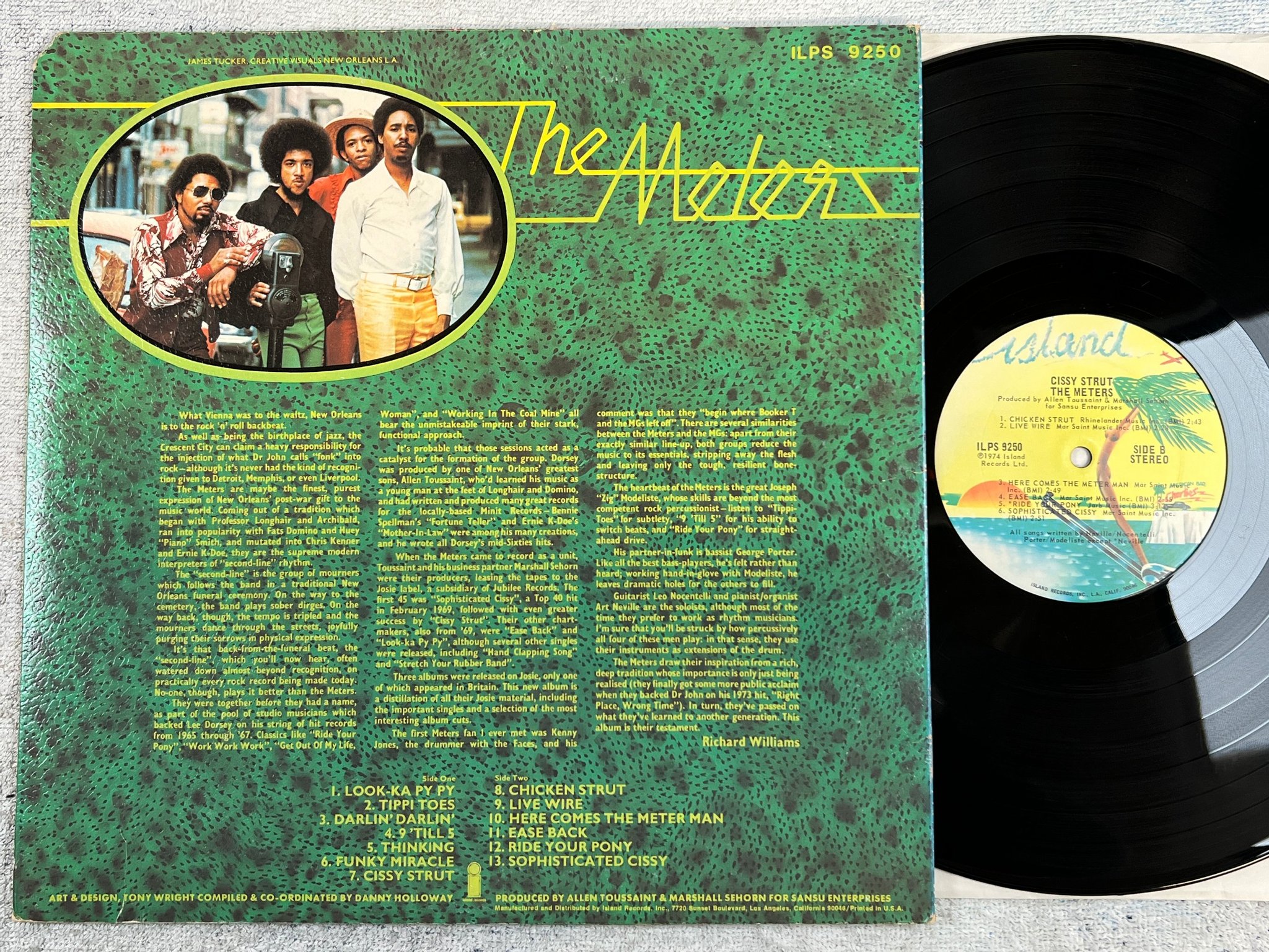 Omslagsbild för skivan THE METERS cissy strut LP -74 US ISLAND ILPS 9250